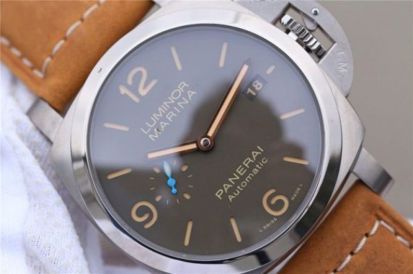 Replica Panerai PAM1351 Titanium ZF Brown Dial Brown Asso Strap P9010 - Top club