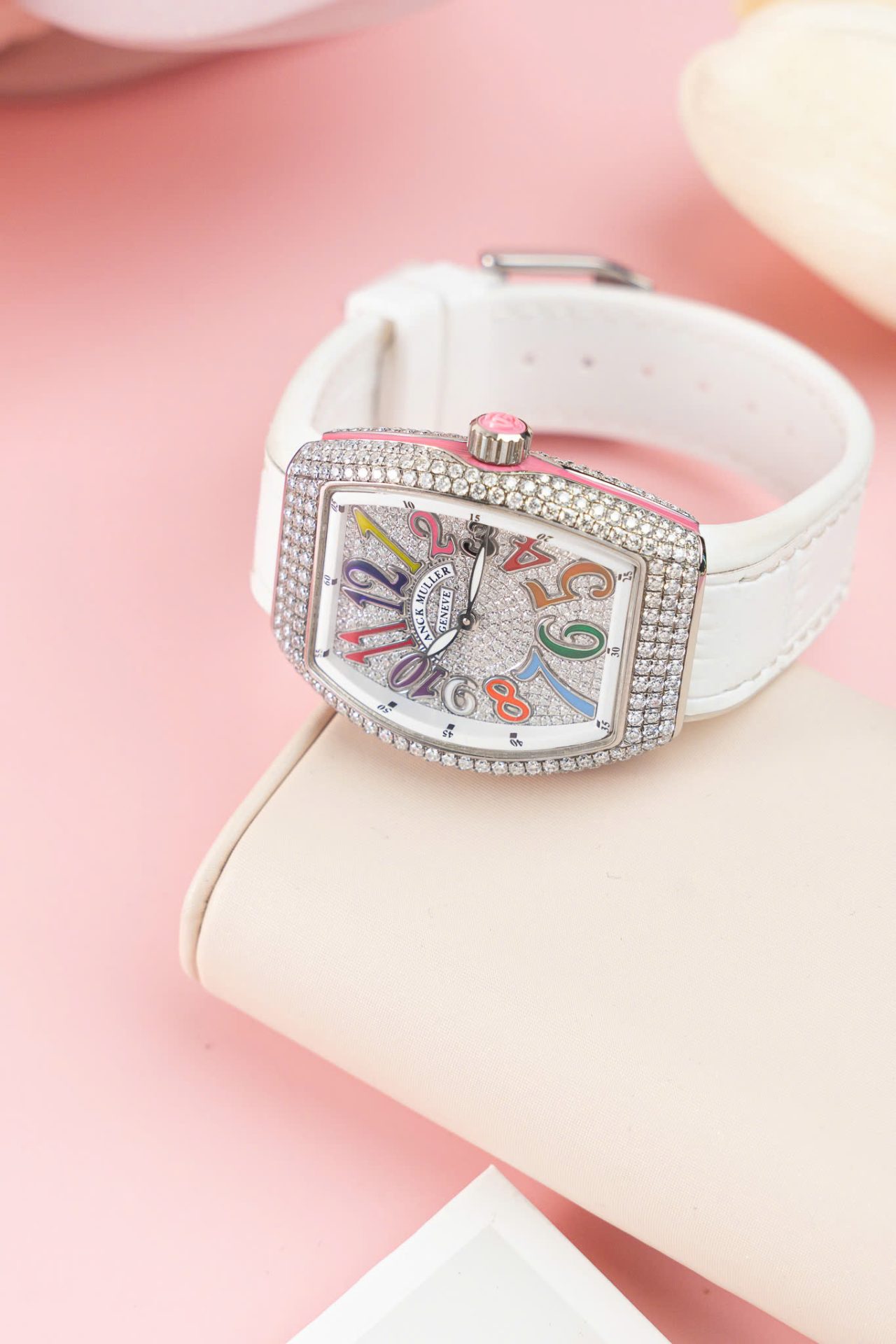 Franck Muller V32 Copies Watches Custom Diamonds Moissanite Hong Kong 36mm - Top club