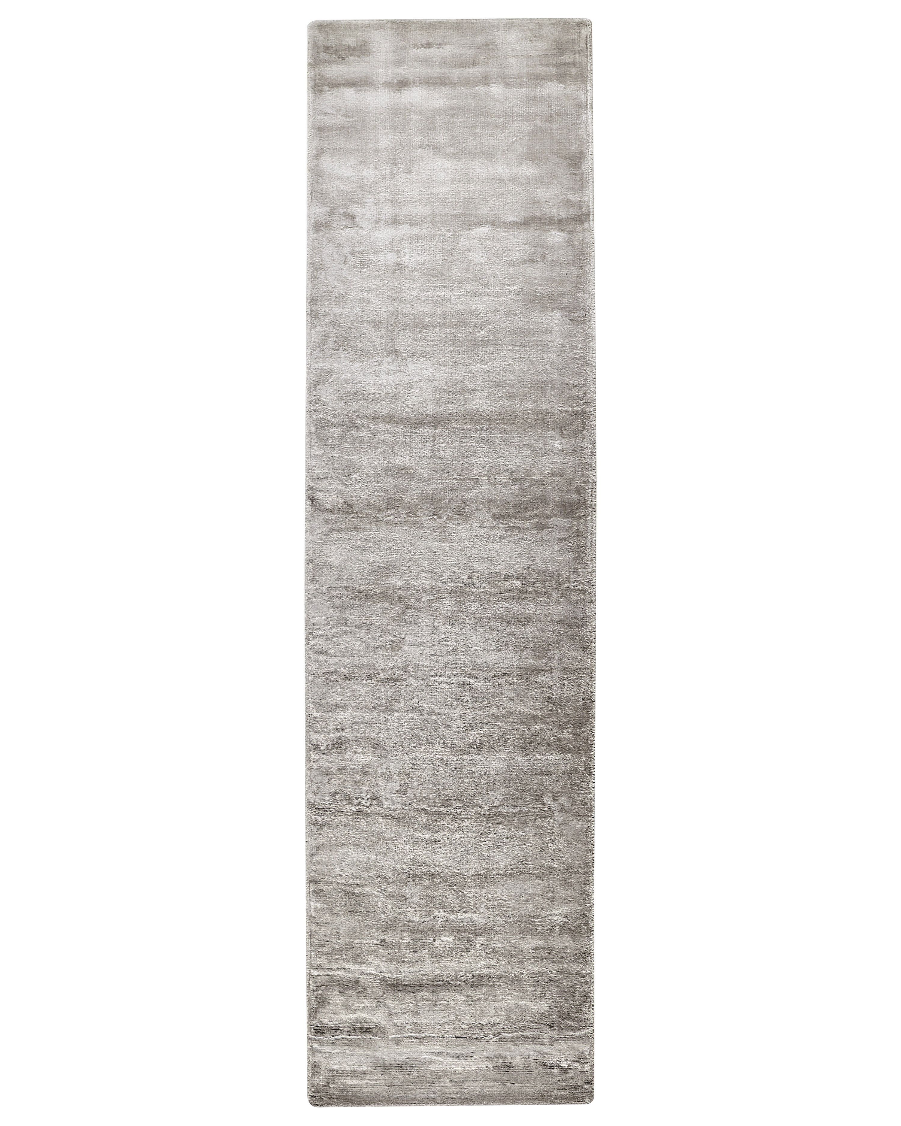 Rug GESI II Light Grey 80 x 300 cm Viscose