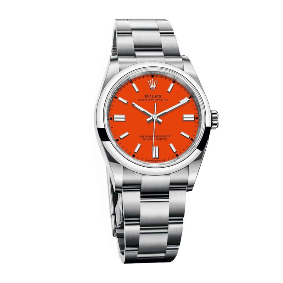 Rolex Oyster Perpetual Red Dial 126000 Replica - Elite Watch Atelier