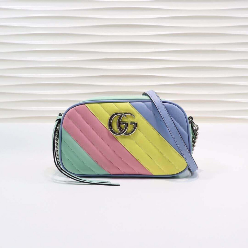 Replica Gucci Gg Marmont Small Shoulder Bag In Pastel And Rainbow 4476321:1High-quality replica