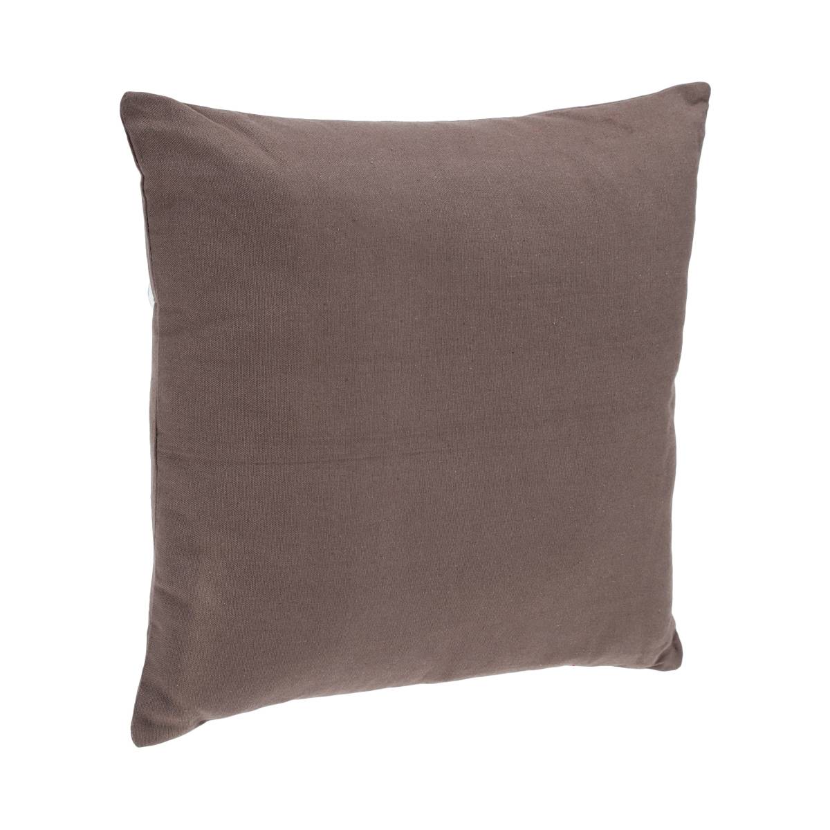 Removable cushion cover, cotton Taupe grey, 38x38 cm