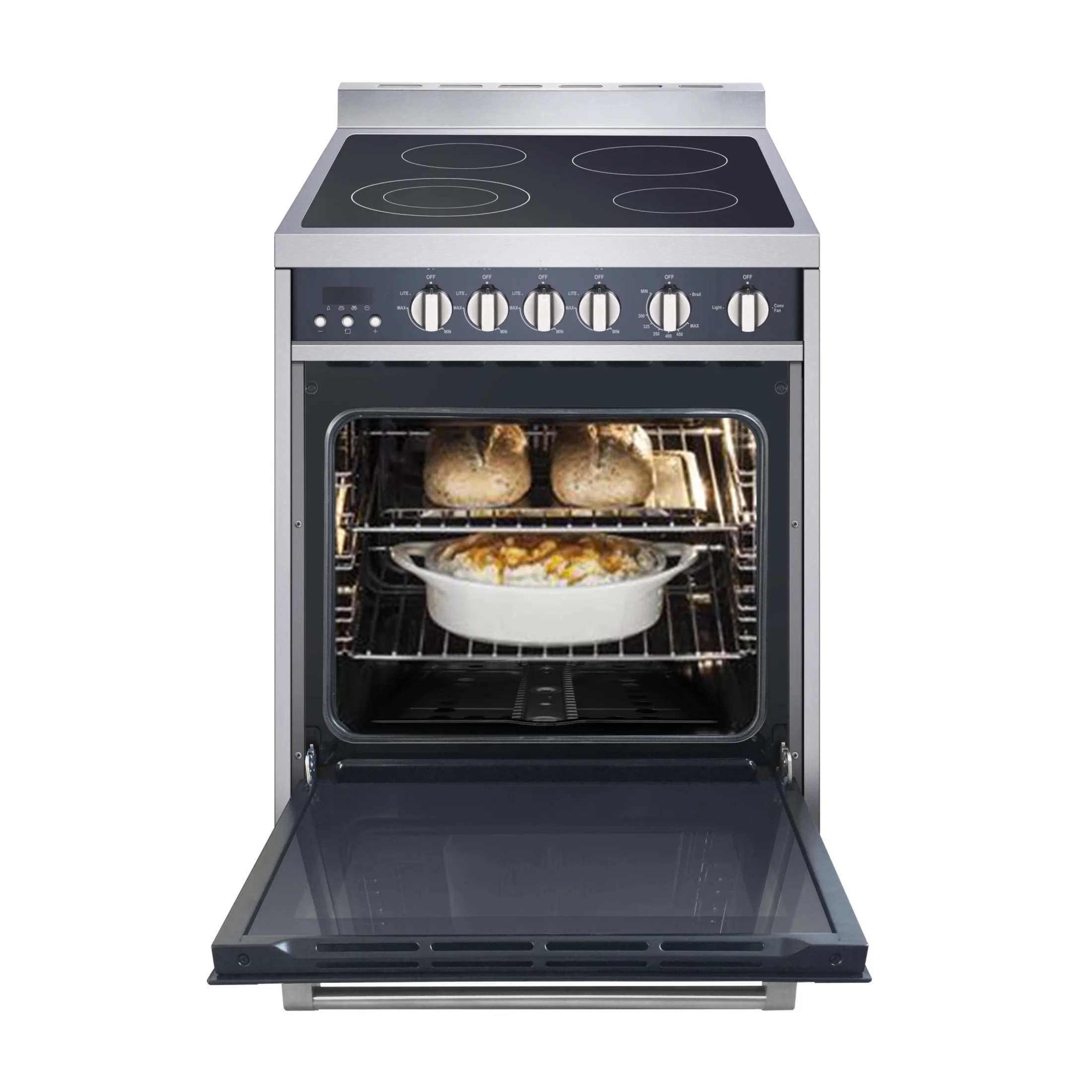 Magic Chef 2.2 cu. ft. Electric Range with Convection in Stainless Steel in Stainless Steel - Image 4