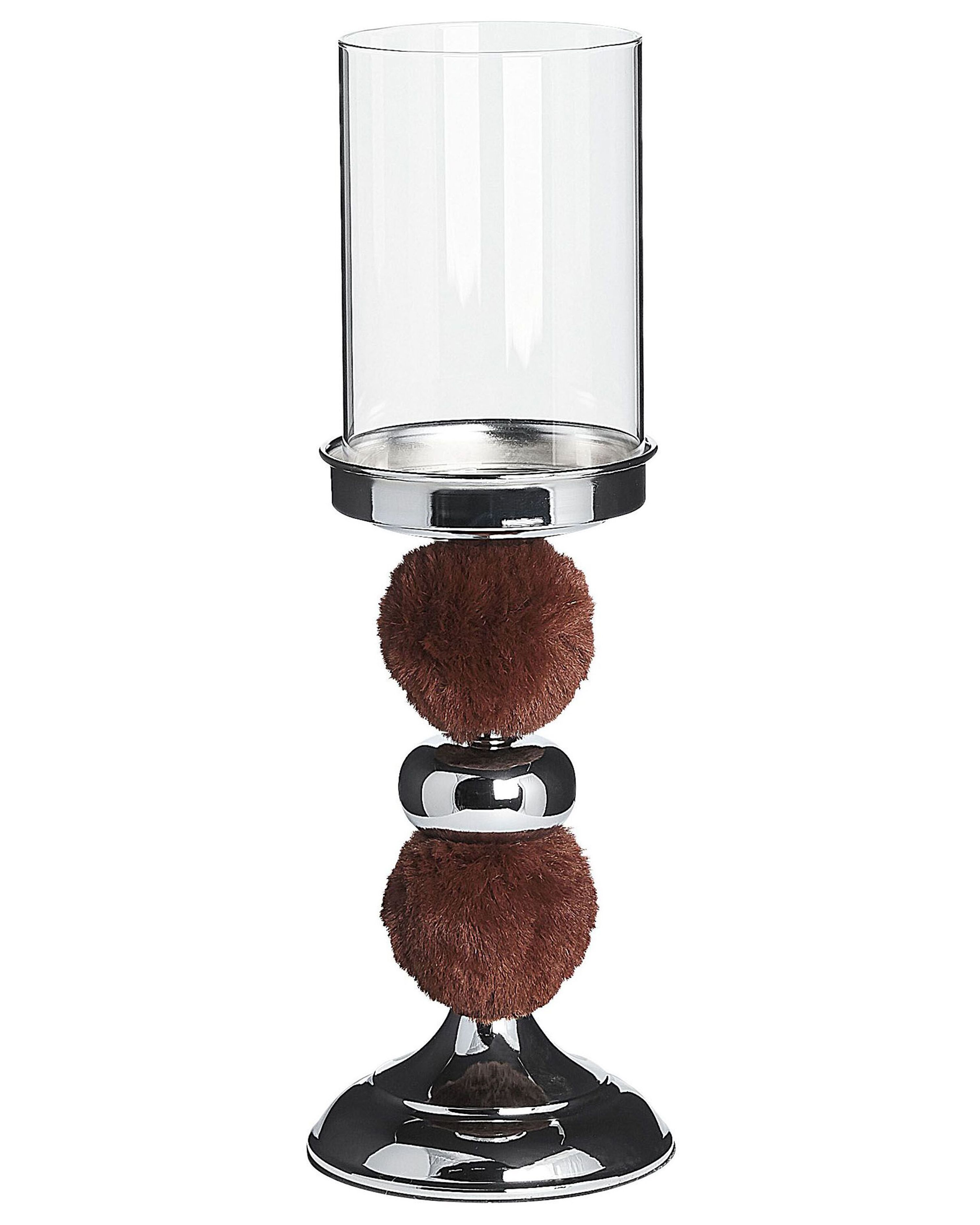Candle Holder PADRE Glass 38 cm Brown