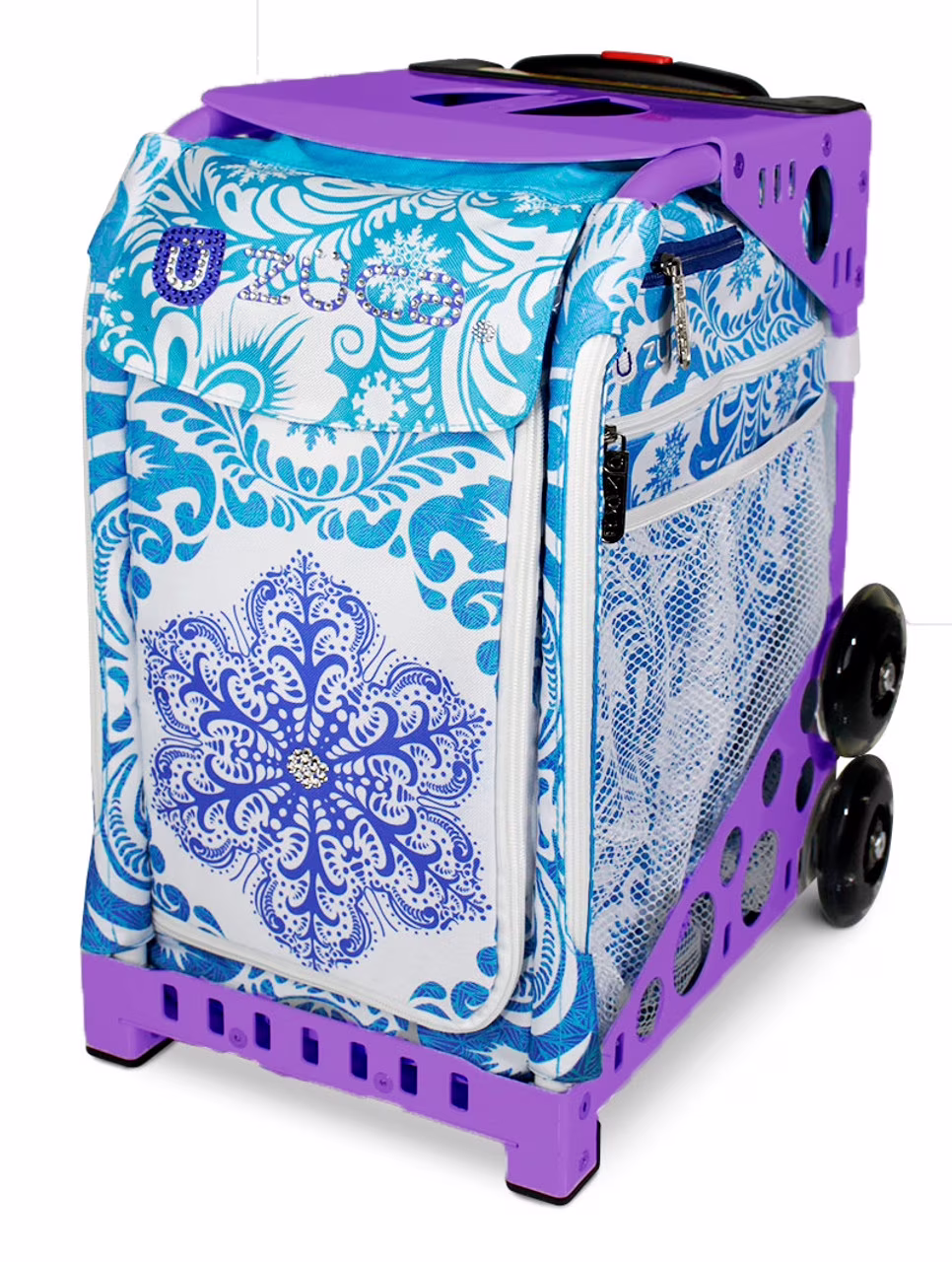 Zuca 18" Sport Bag - Ice Garden (Limited Edition) with Flashing Wheels (Black Frame) - Image 6