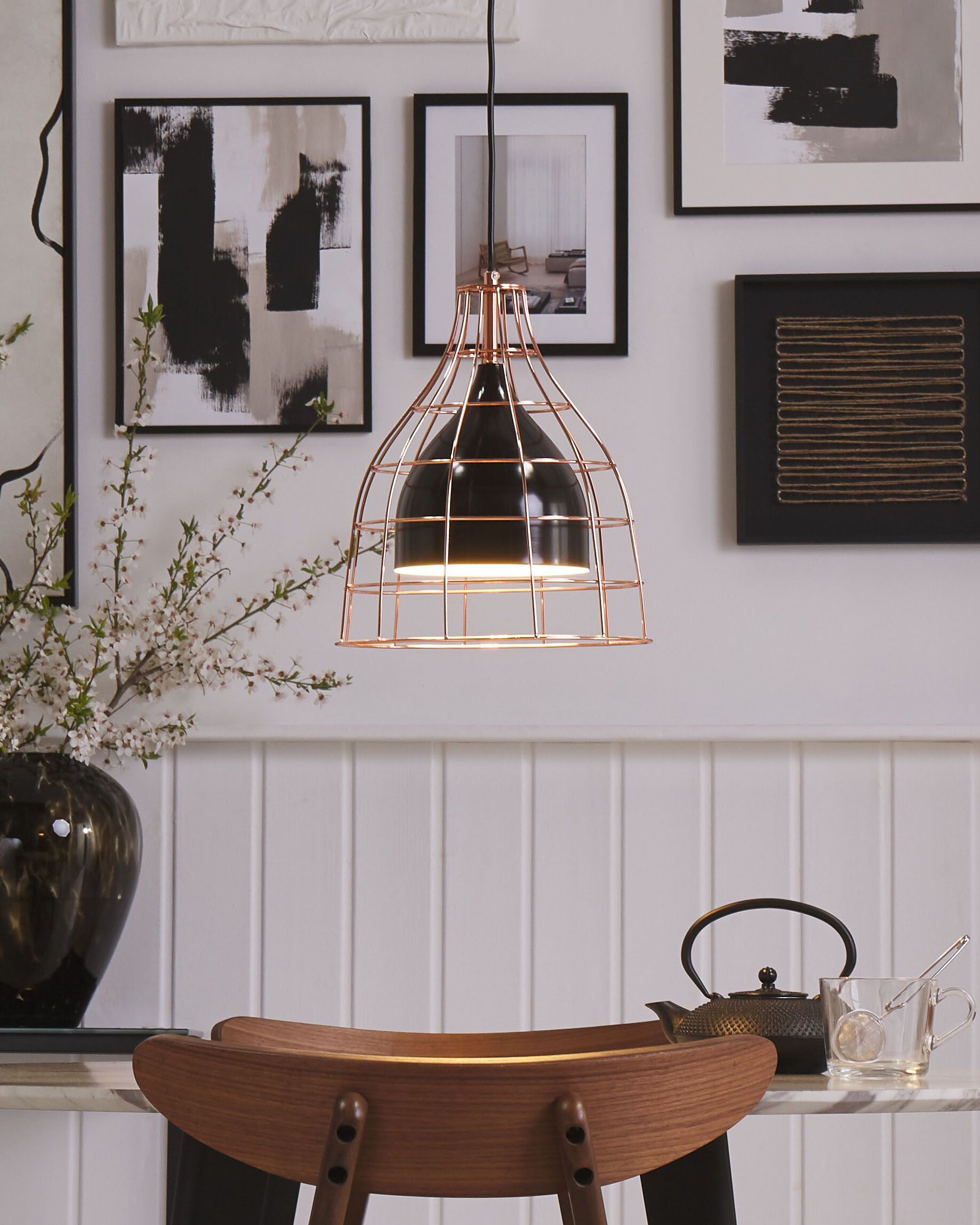 Pendant Lamp TRESA Metal Black