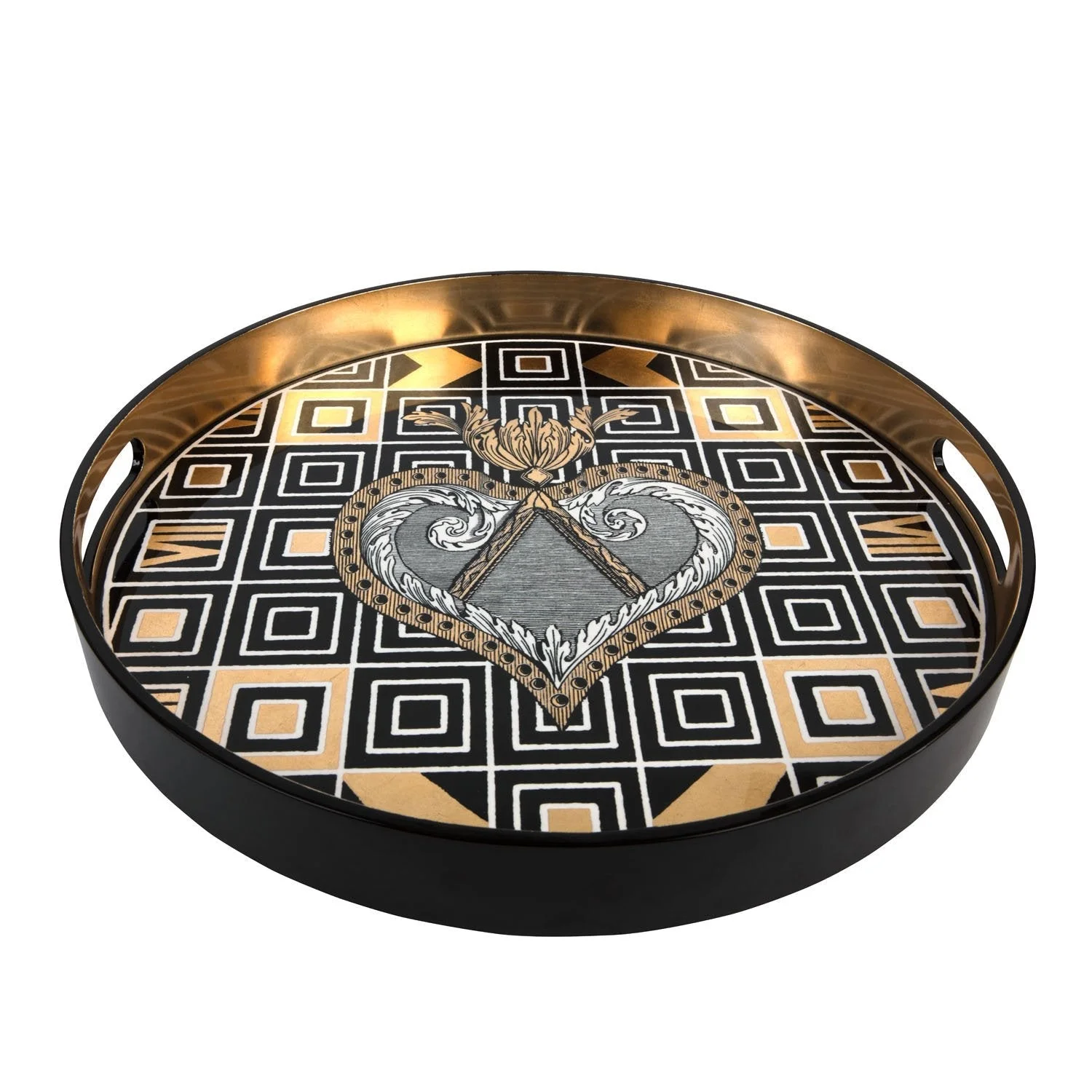 Christian LaCroix Atout Couer Round Lacquer Tray (Toy)