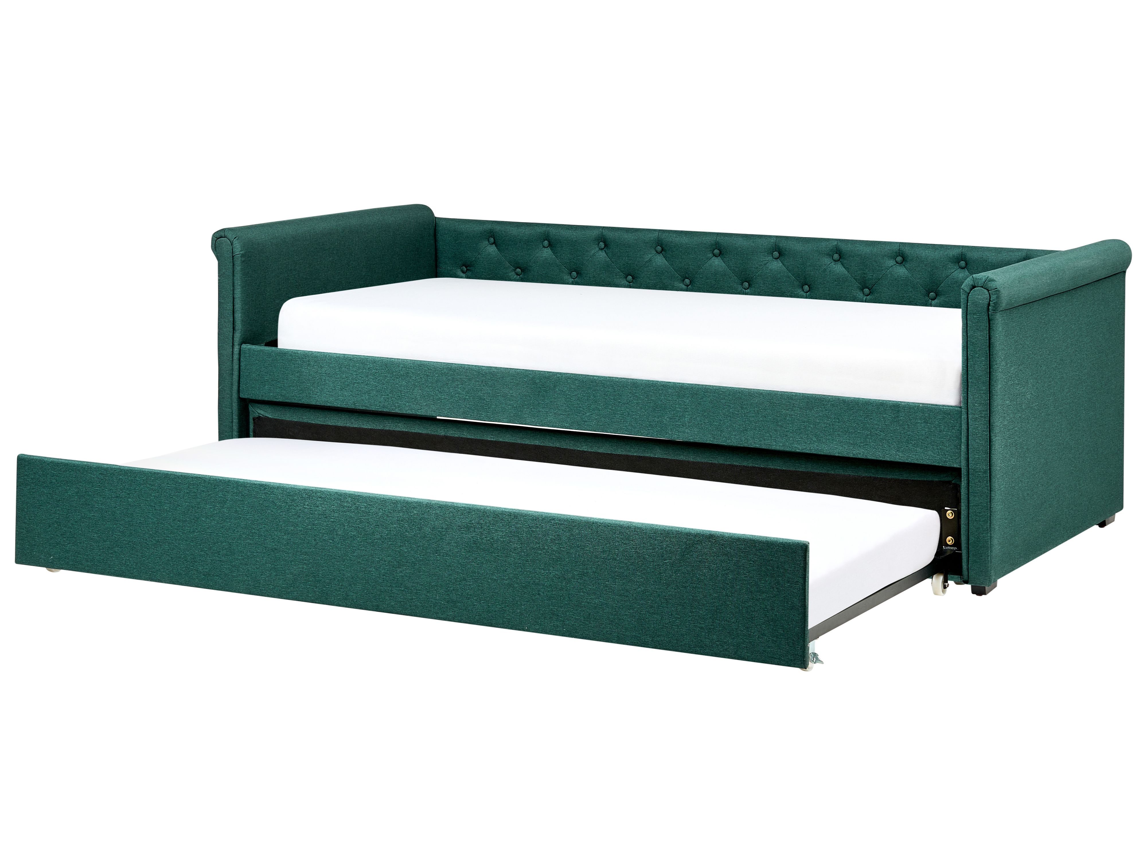 Trundle Bed Fabric LIBOURNE 90 x 200 cm (EU Single) Dark Green