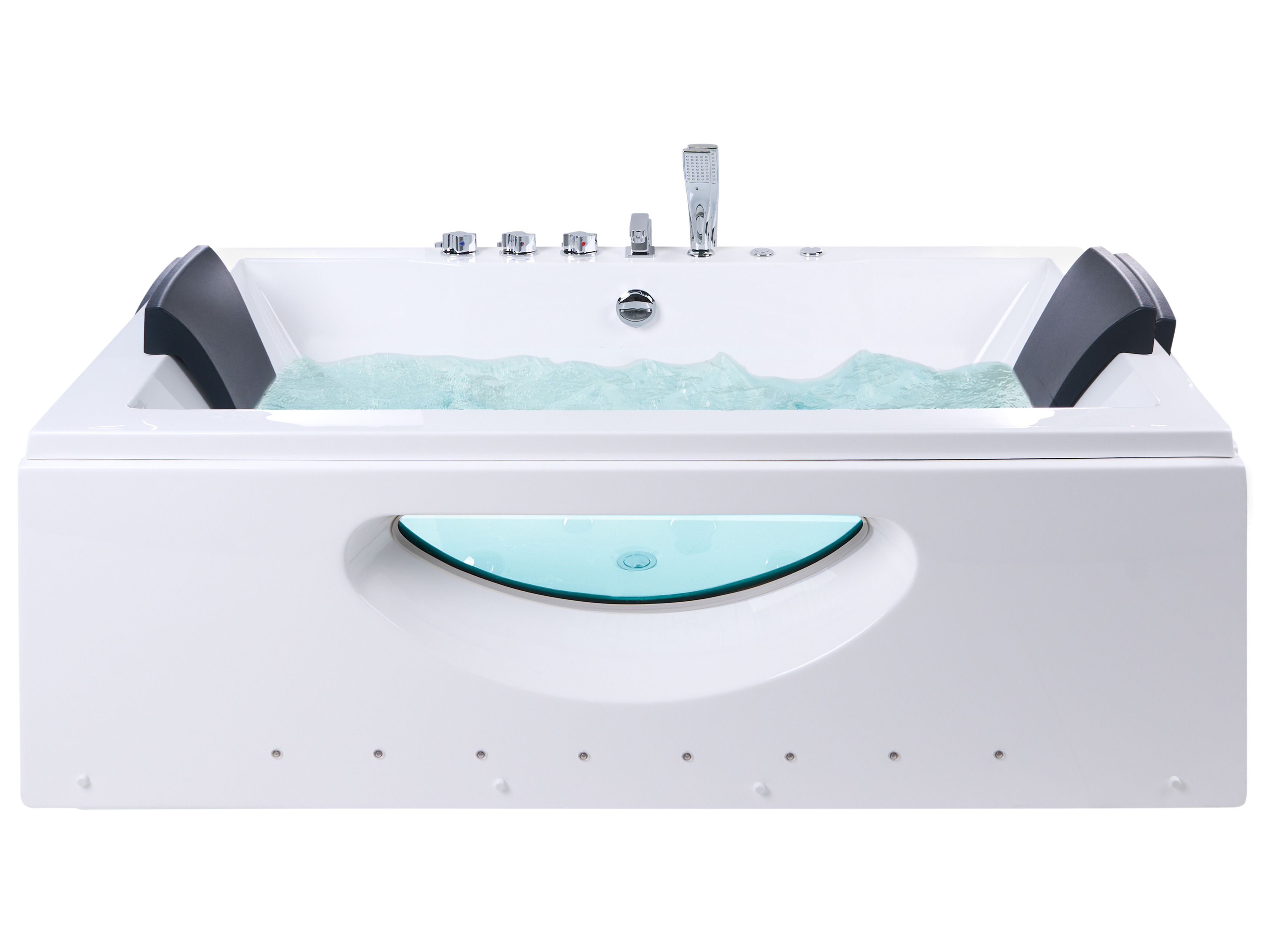 Corner Hot Tub with LED HAWES 1800 x 900 mm White
