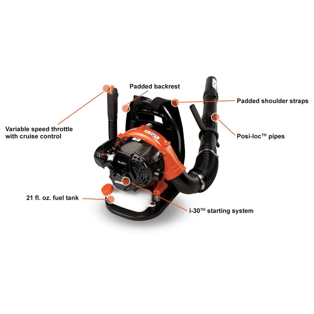 Echo Backpack Leaf Blower 25.4 cc 375 CFM 158 MPH - PB-265LN - Image 2 Echo Backpack Leaf Blower 25.4 cc 375 CFM 158 MPH - PB-265LN - Image 2