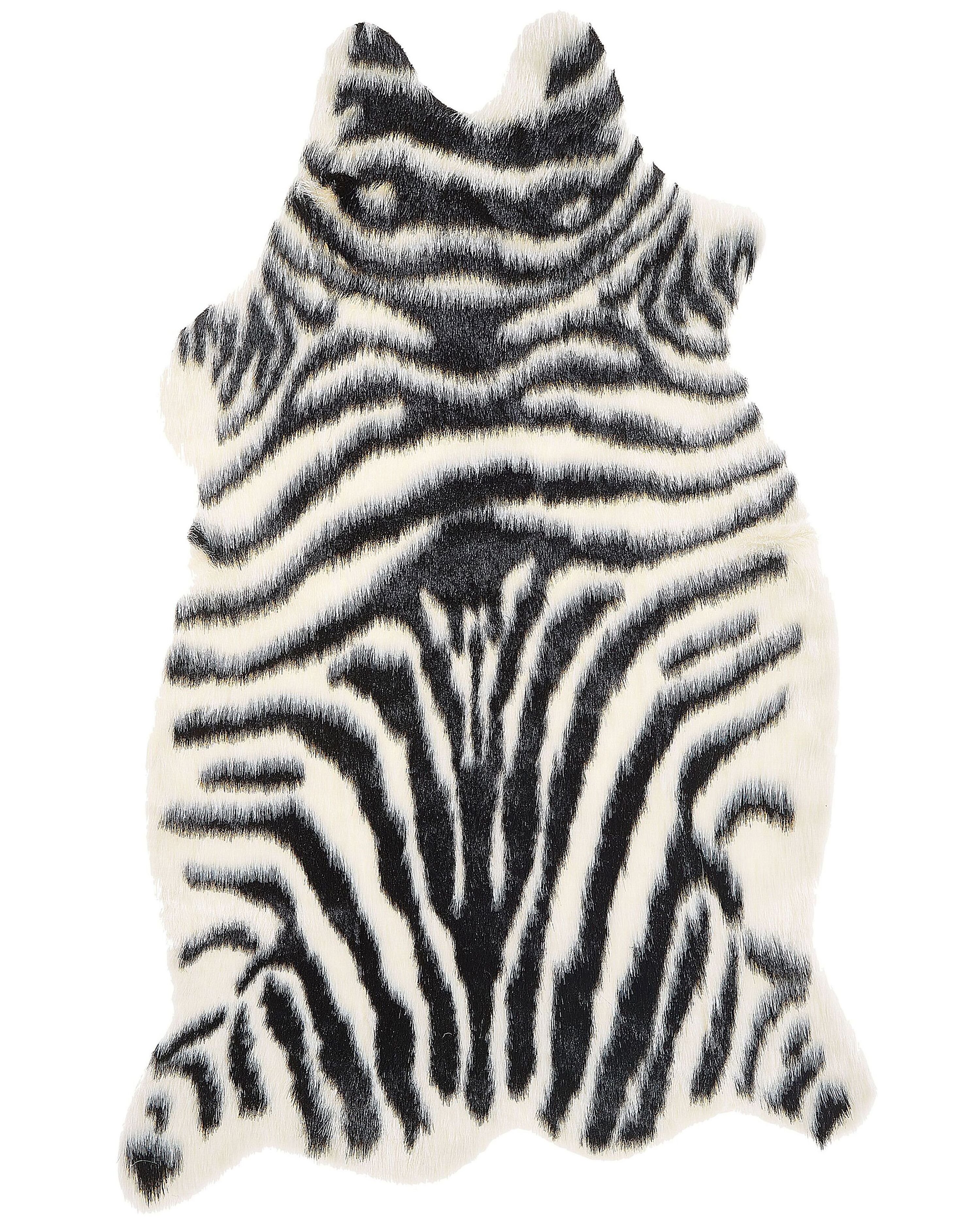 Faux Fur Rug NAMBUNG White Black 60 x 90 cm