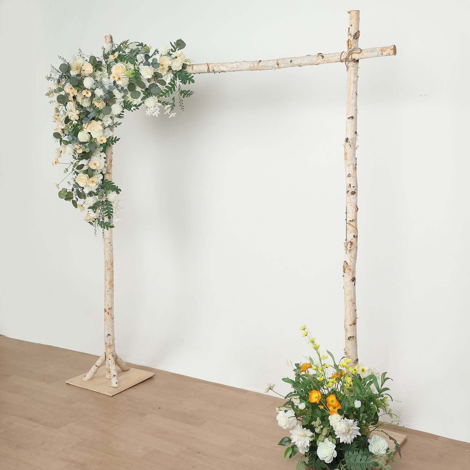 Efavormart 7FT Rustic Square Wedding Arch Wooden Backdrop Stand, Wedding Ceremony Arch - Brown - Image 39