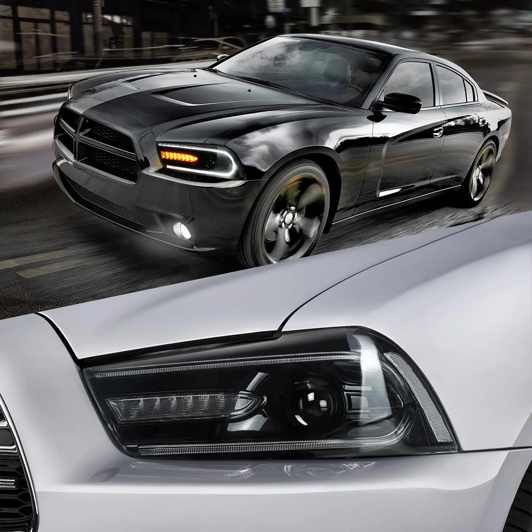 VLAND for Dodge Charger 2011 2012 2013 2014 Dual Beam Projector Headlights Replacement Assembly - Image 12