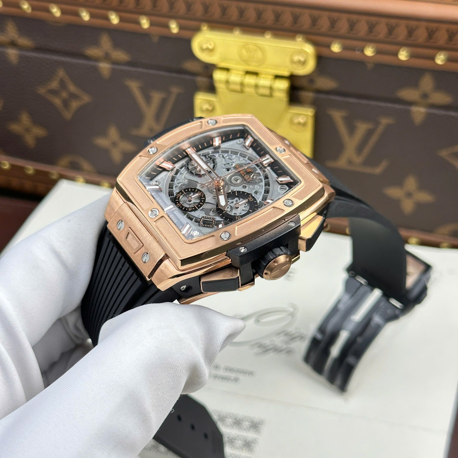Hublot Spirit Of Big Bang King Gold Replica Watches Dial Gray BBF Factory 42mm - Top club