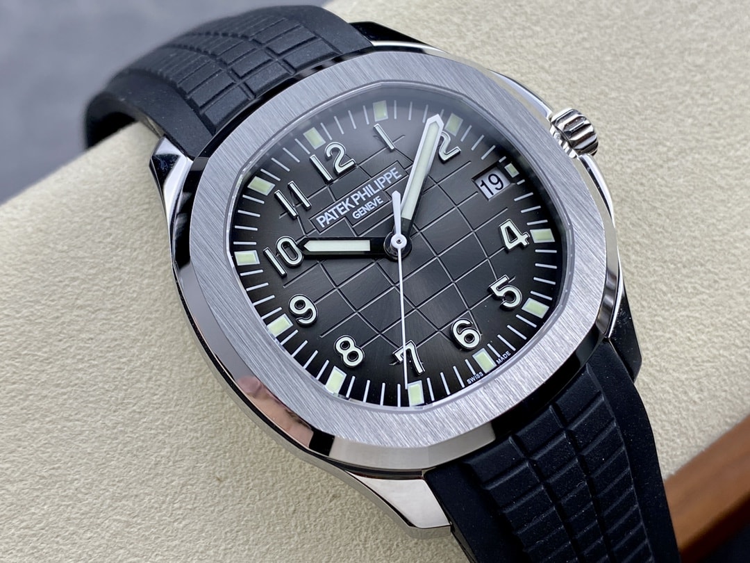 Fake Patek Philippe Replica Watch Aquanaut Date Sweep Seconds Stainless Steel Black Dial 5167A-001 3KF(1:1 replica) - Elite Watch Atelier
