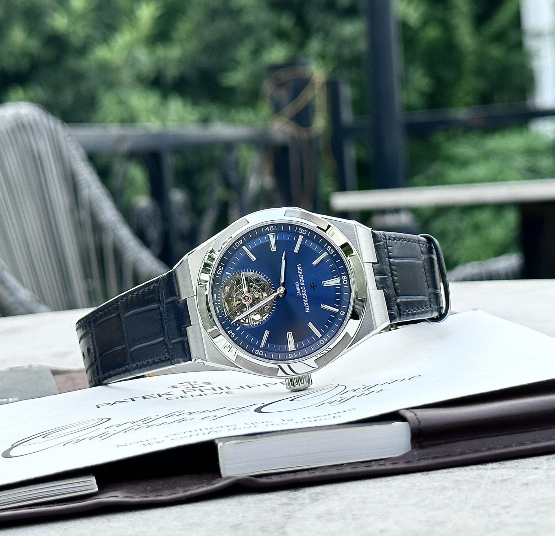 Vacheron Constantin Overseas Best Replica Watch Tourbillon 6000V Leather Strap BBR 42.5mm - Top club