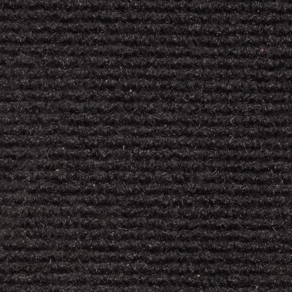 House Home & More Black 6' x 10' Indoor/Outdoor Ribbed Carpet Roll for Boat, Basement, or Garage
