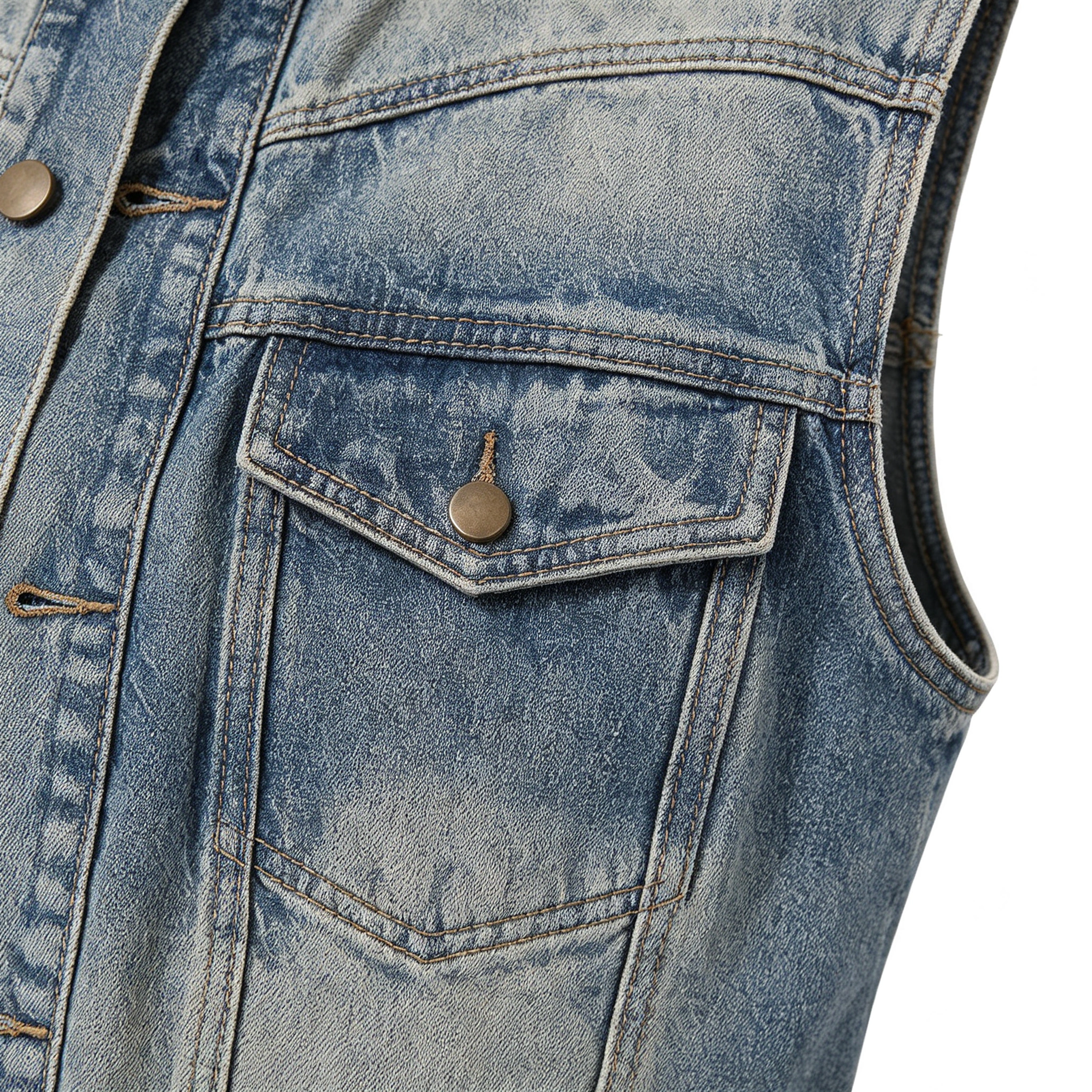 Personalized Light Blue Denim Vest