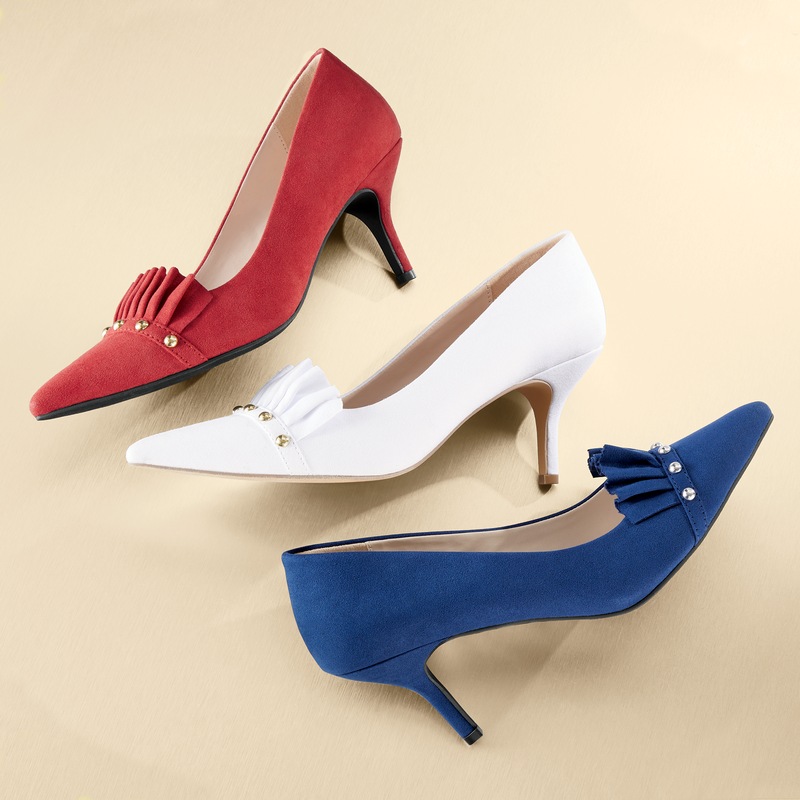 Midnight Velvet Pleated Pump - MIDNIGHT VELVET CATALOG