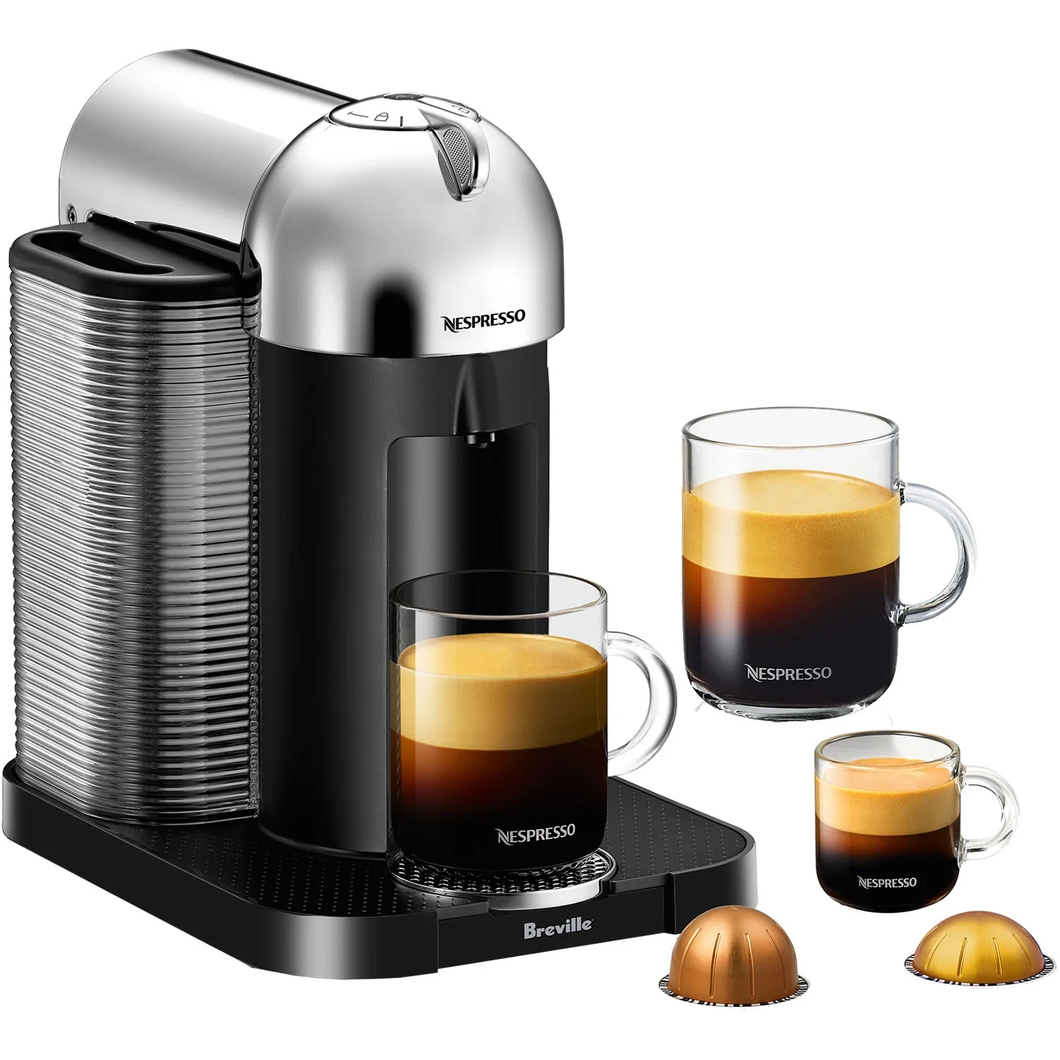 Breville Nespresso Vertuo Coffee & Espresso Single-Serve Machine in Matte Black - Image 20