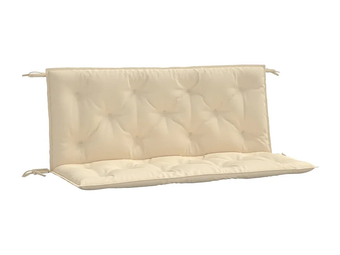 Coussins de banc jardin lot de 2 beige 120x50x7 cm tissu Oxford