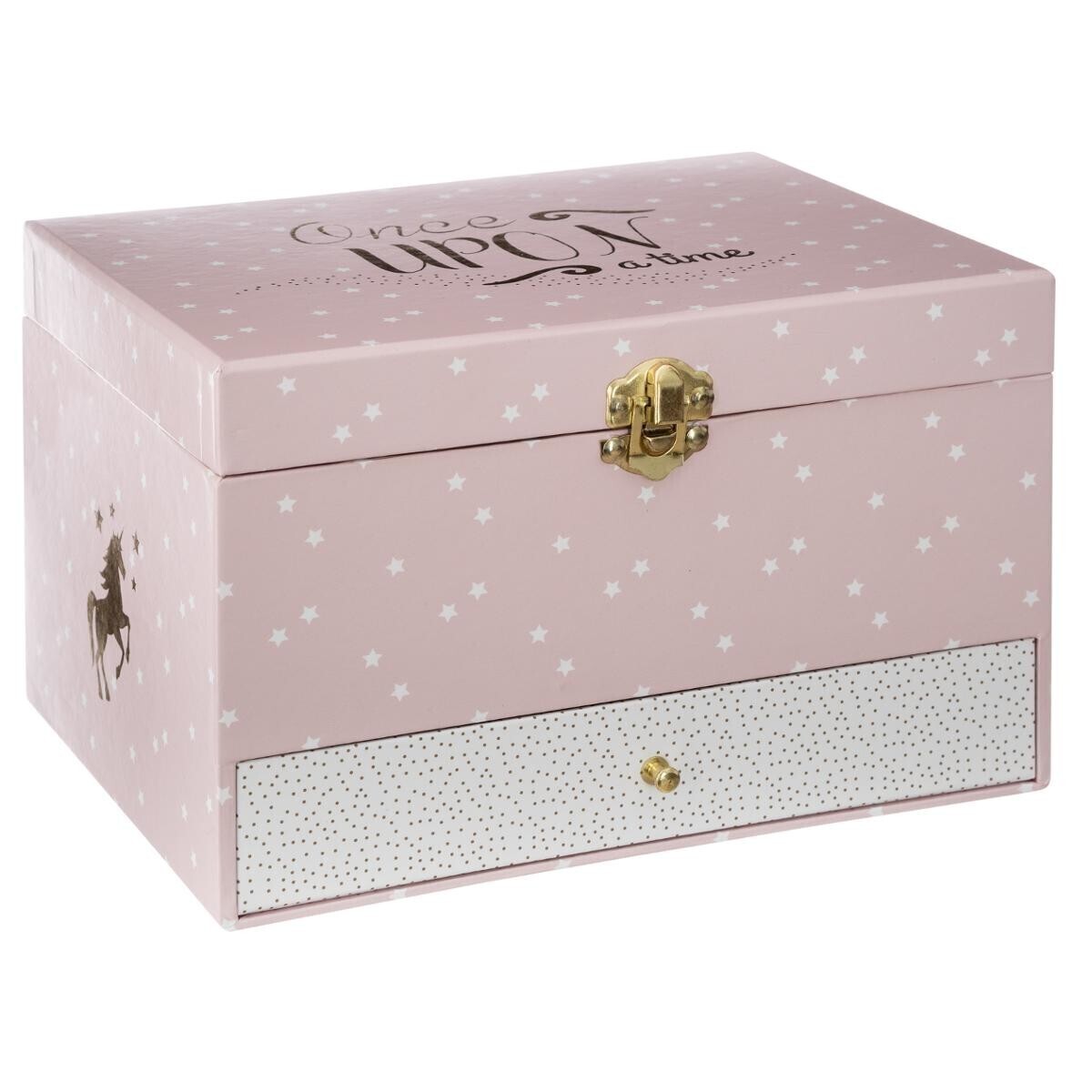 Musical box "Unicorn" Pink, H.14 cm