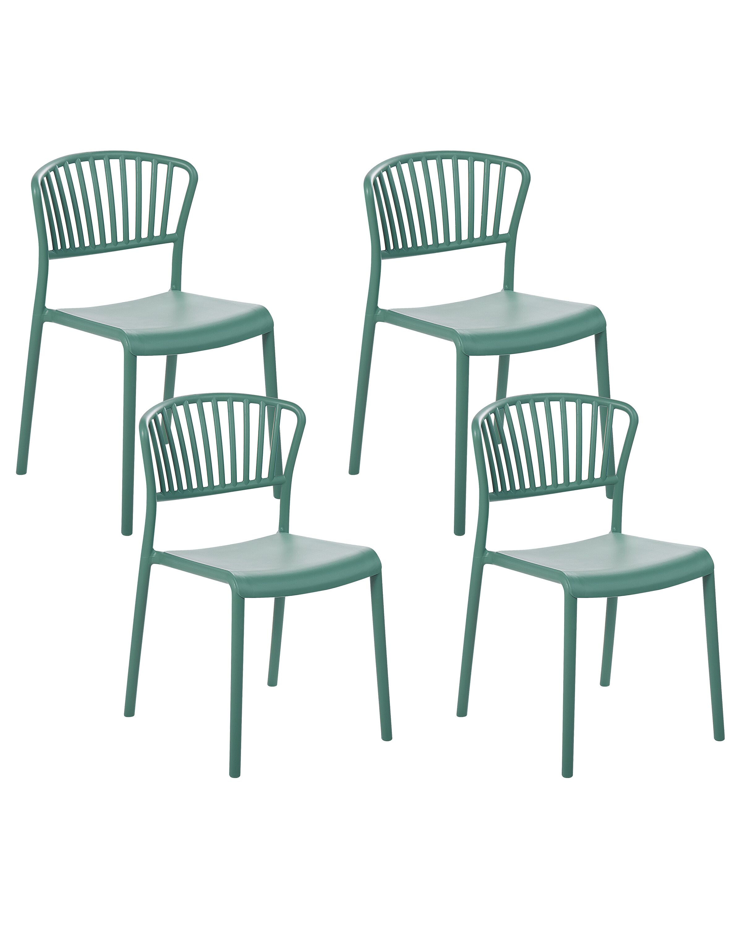 Set of 4 Garden Chairs GELA Mint Green