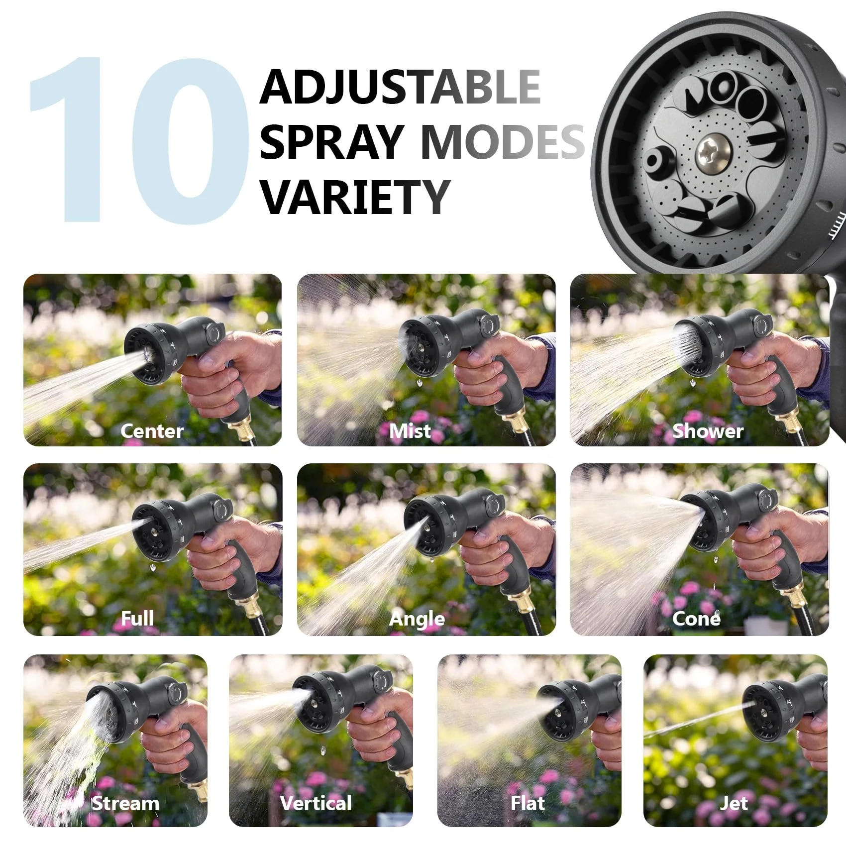 Wall-Mounted Retractable Garden Hose Reel With 100 ft 1/2 Inch Hose And 180 Degree Swivel - Image 4 Wall-Mounted Retractable Garden Hose Reel With 100 ft 1/2 Inch Hose And 180 Degree Swivel - Image 4
