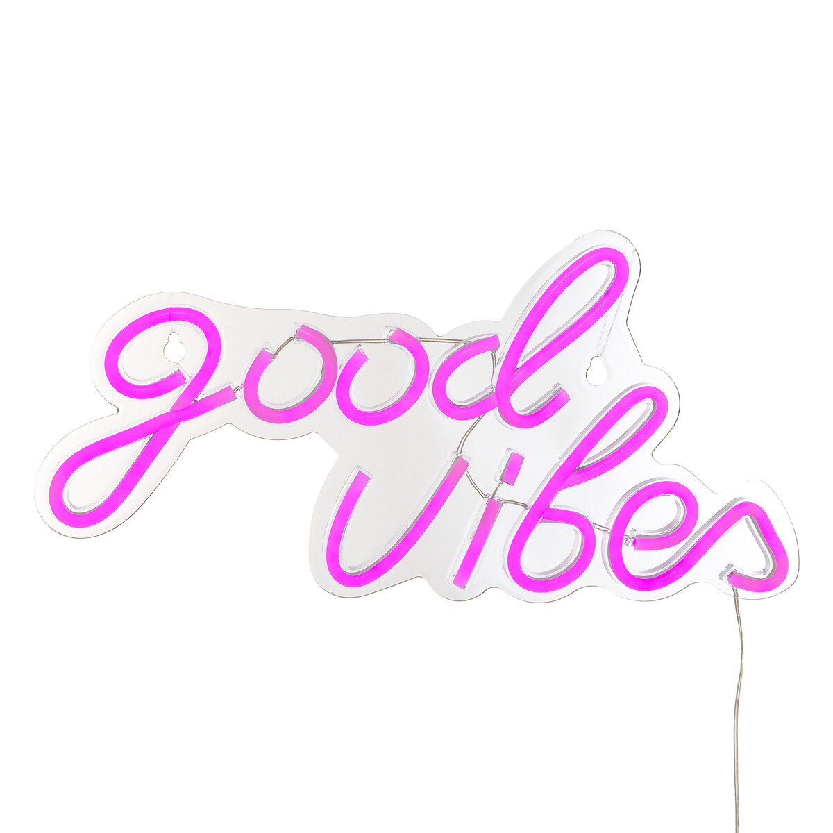 LED Wall Neon "Good Vibes" Pink, L. 40.5 cm