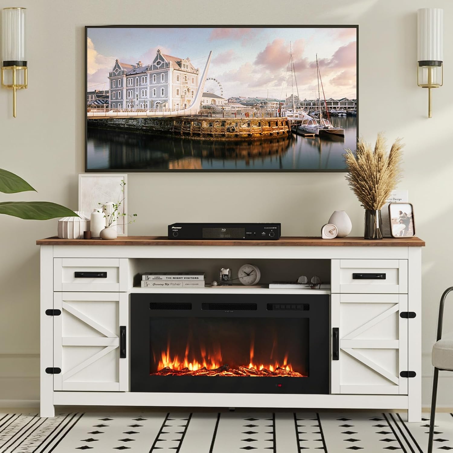 Fireplace TV Stand, 70