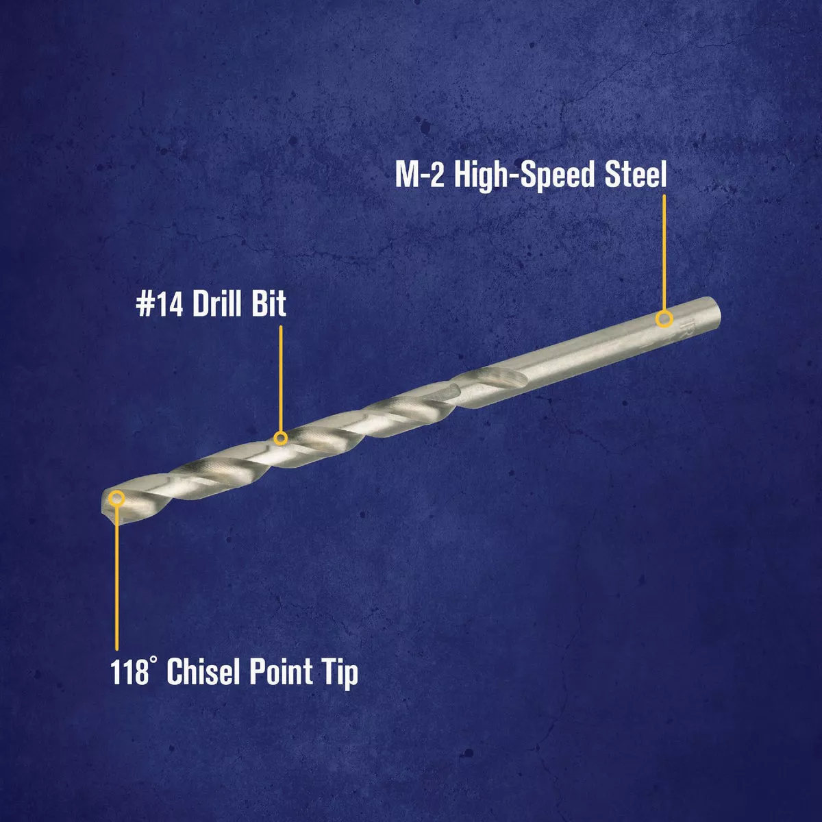 Irwin #14 Bright High Speed Steel Wire Gauge Drill Bit