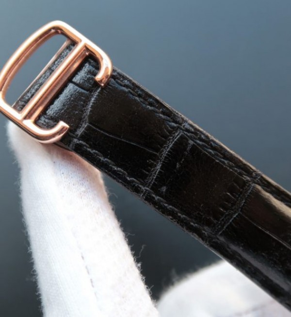 Replica Cartier Drive de Cartier Tourbillon RG White Textured Dial Leather Strap - Top club