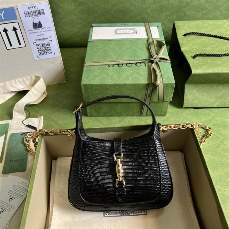 Jackie 1961 lizard mini bag Black – GB1201:1High-quality replica
