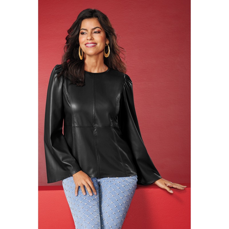 London Faux-Leather Tunic - MIDNIGHT VELVET CATALOG