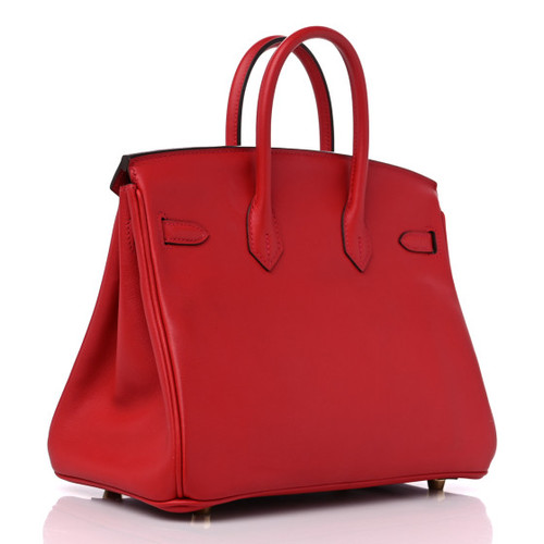 HERMES - Swift Birkin 25 Rouge Casaque