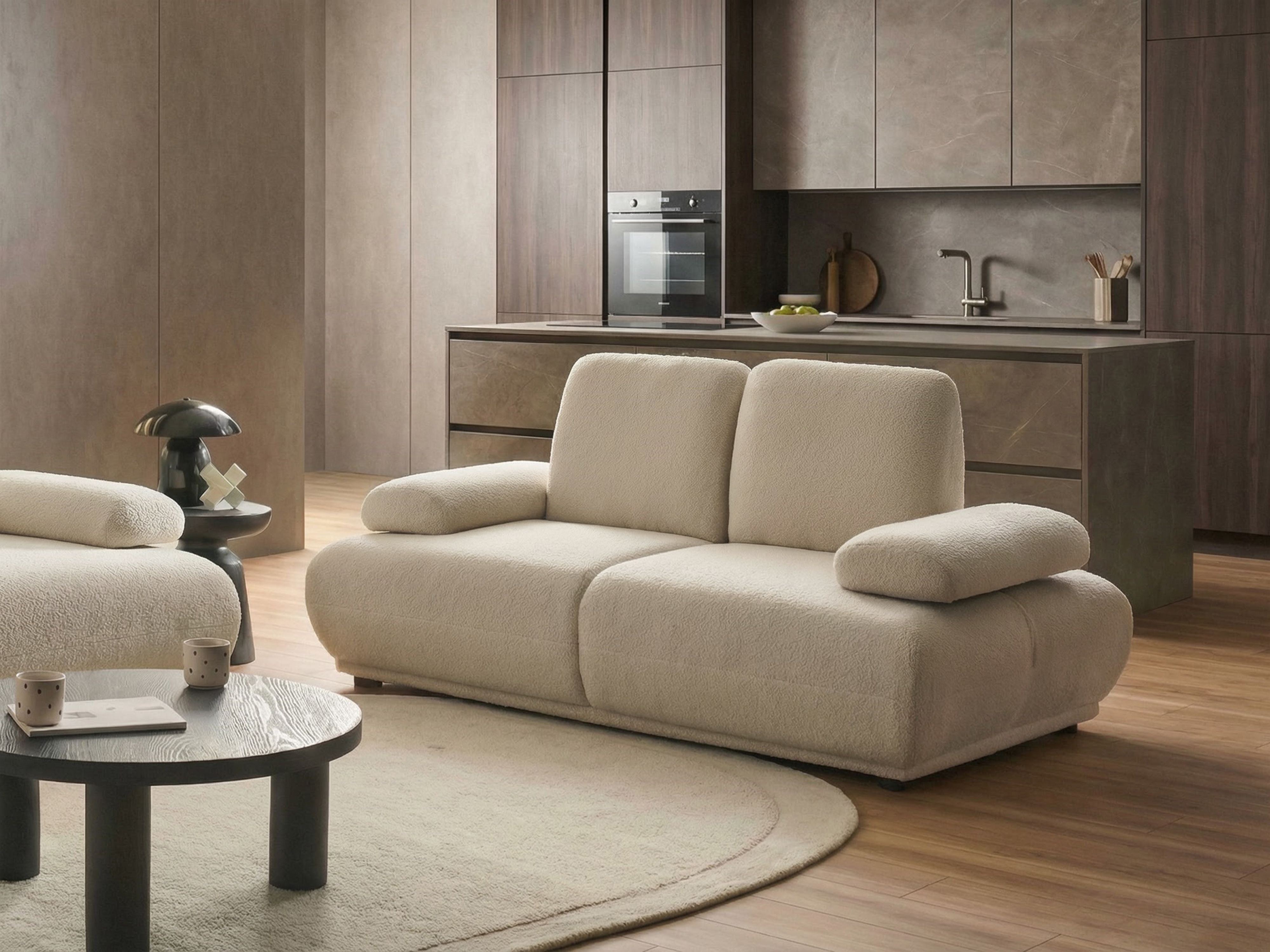 Sofa 2 Seater NACKA Boucle Off-White