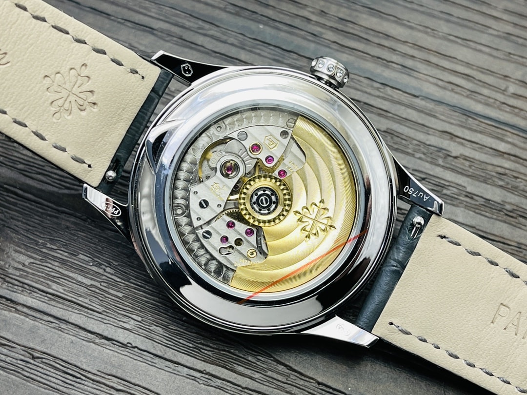 Fake Diamond Watch Patek Philippe Replica Complications Annual Calendar Moon Phases White Gold White Mother of Pearl Dial 38mm Diamond Bezel 4948G-010(1:1 replica) - Top club