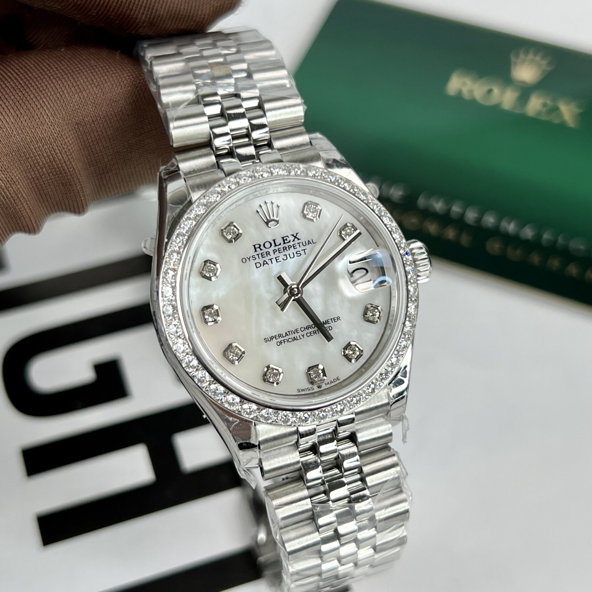 Rolex DateJust Replica Watch Jubilee Strap With Mother of Pearl Dial 31mm - Elite Watch Atelier