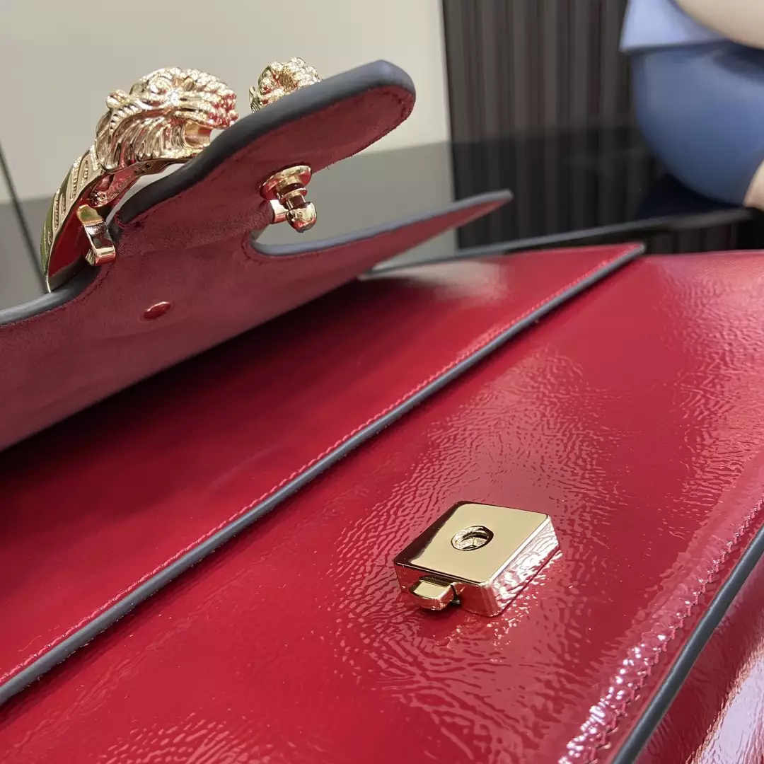 Dionysus Large Shoulder Bag in Rosso Ancora Patent Leather1:1High-quality replica