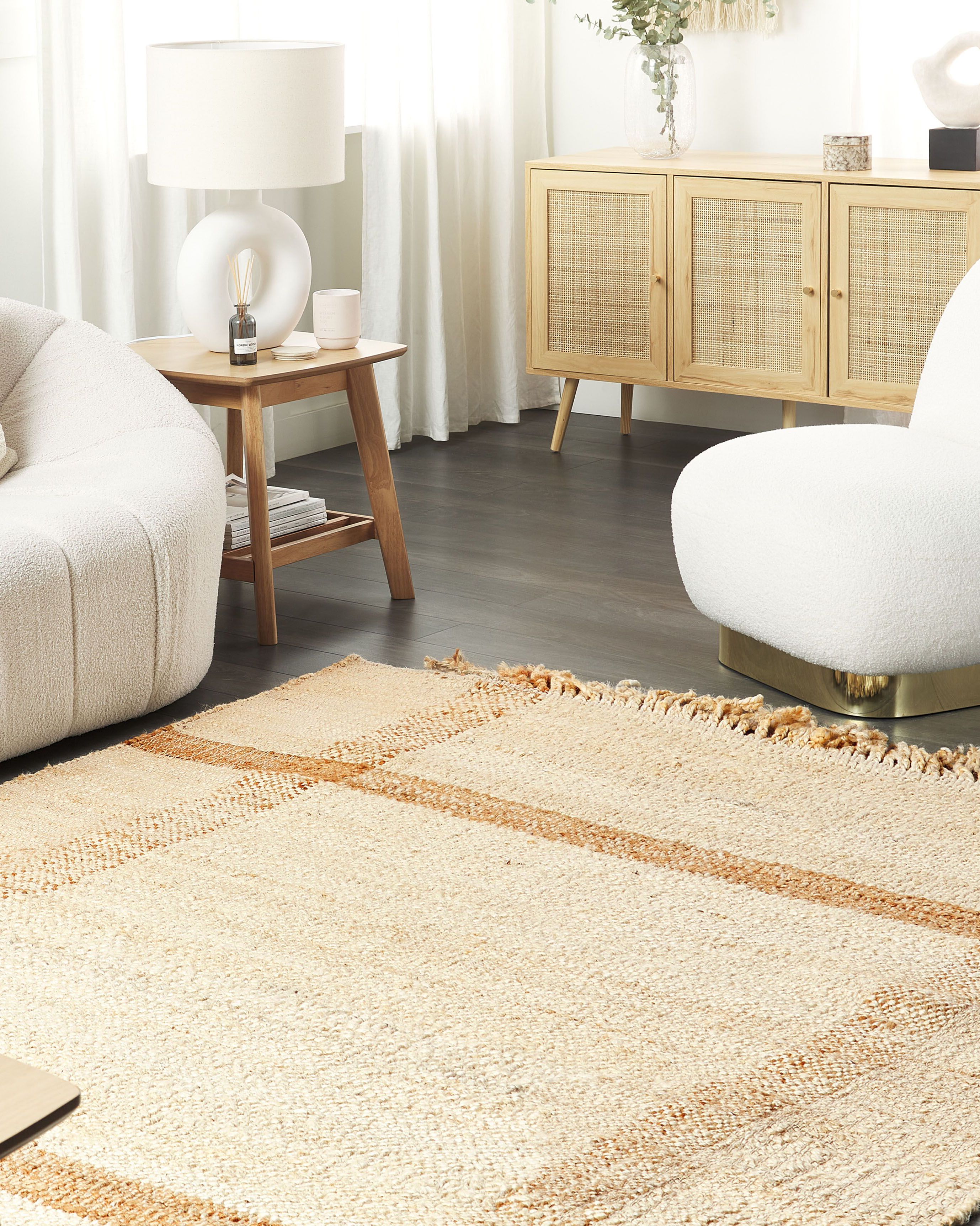 Rug YELMEZ Beige 160 x 230 cm Jute