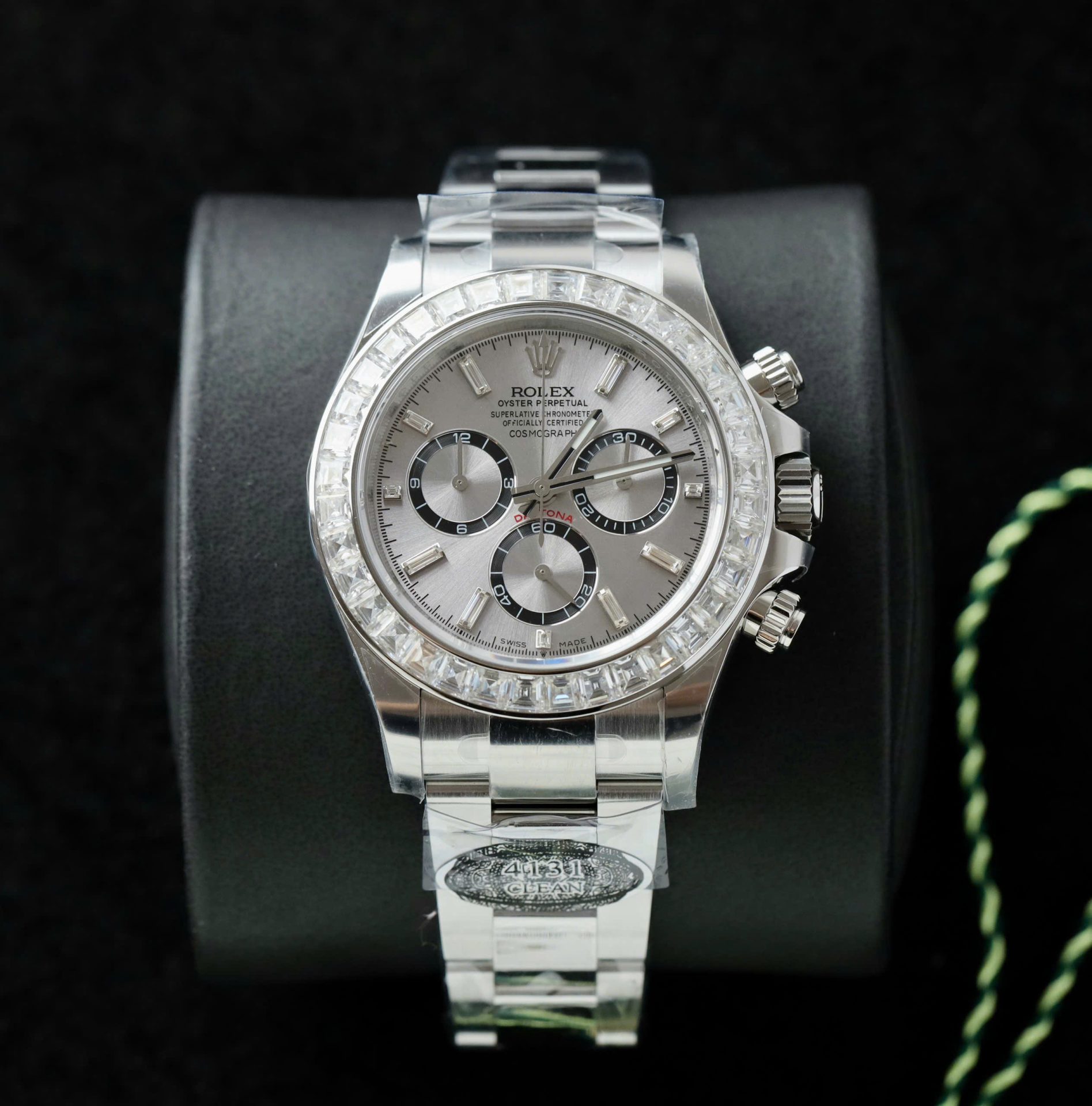 Rolex Daytona 126500 Copies Watch Diamonds Moissanite Custom 40mm - Elite Watch Atelier