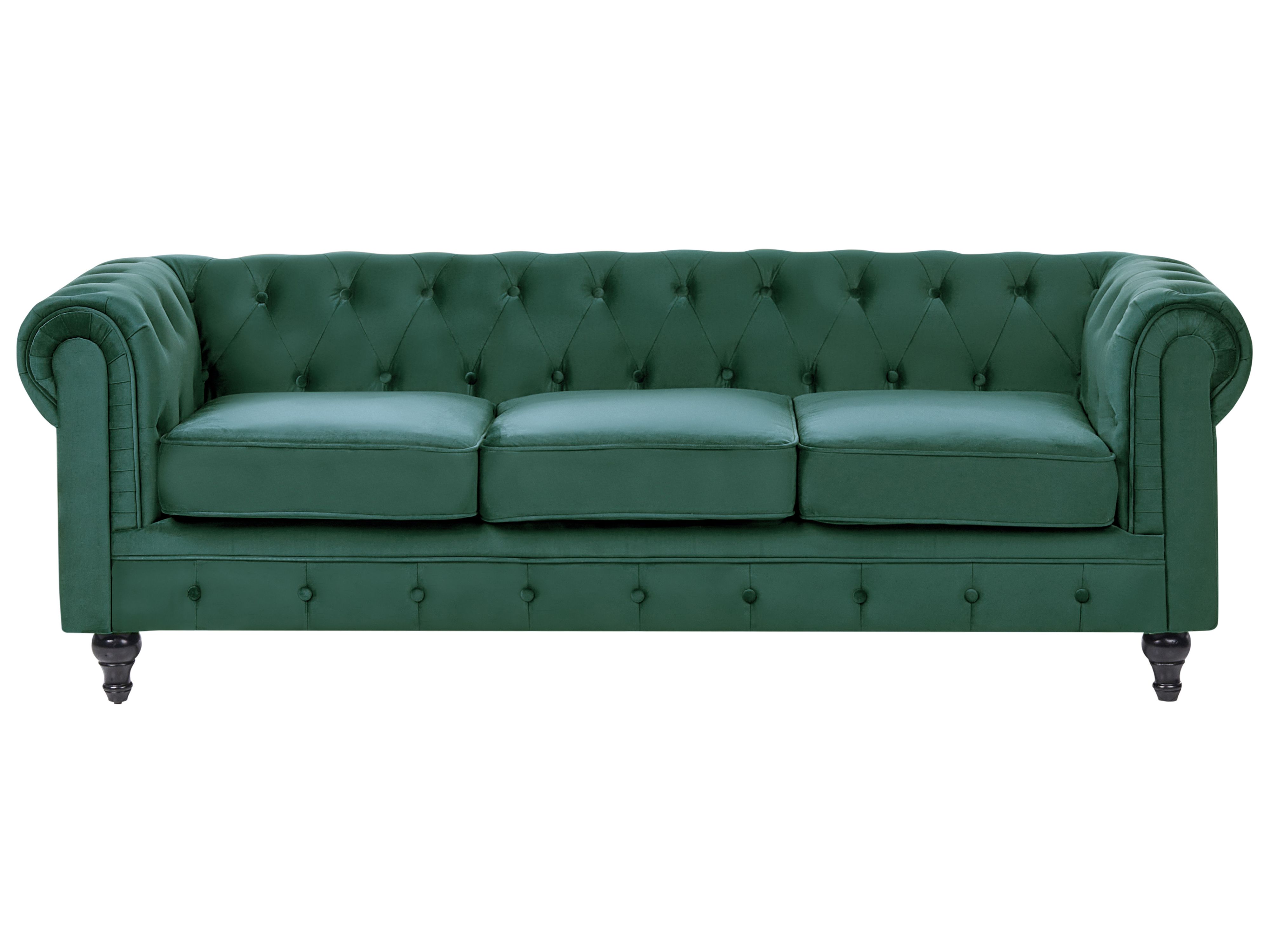 Sofa 3 Seater CHESTERFIELD Velvet Emerald Green