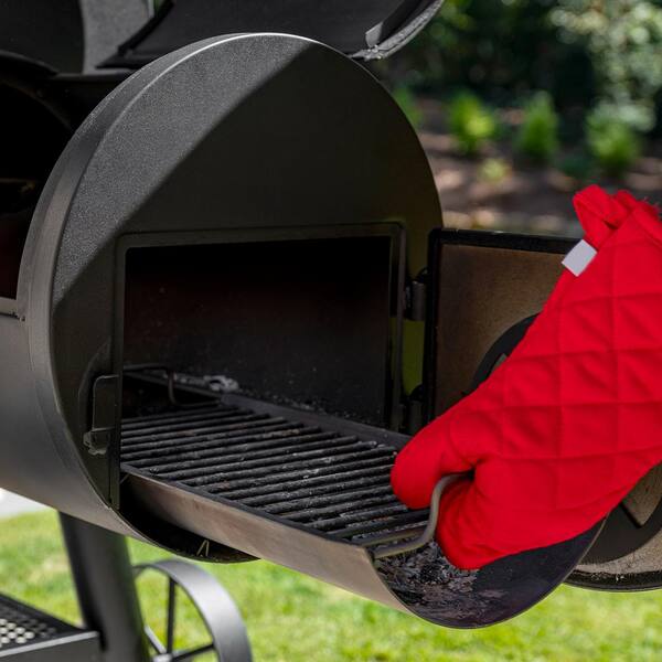Grand Champ Charcoal Grill and Offset Smoker in Black - Image 10