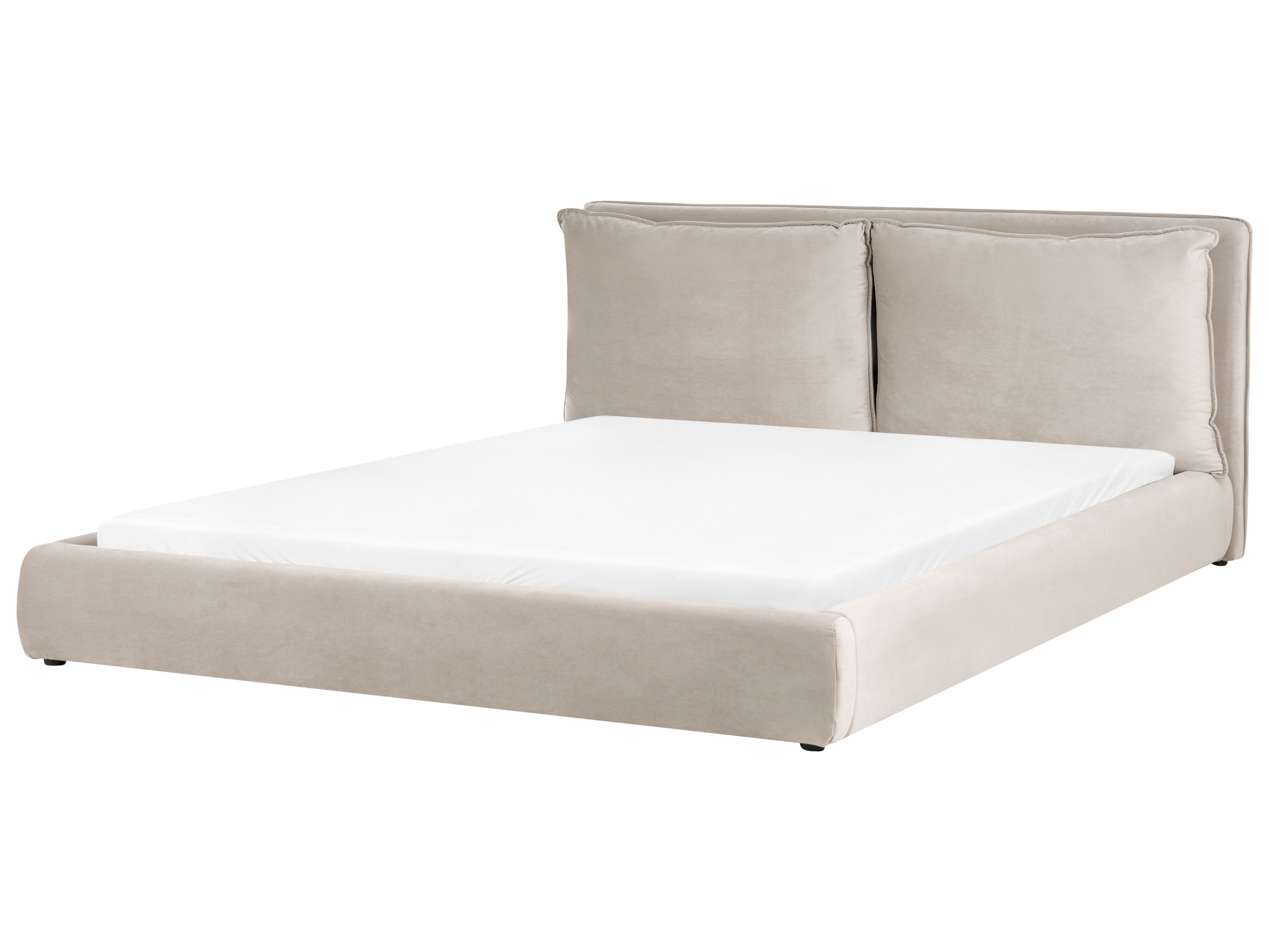 Waterbed Velvet BAJONNA 180 x 200 cm (EU Super King) Taupe