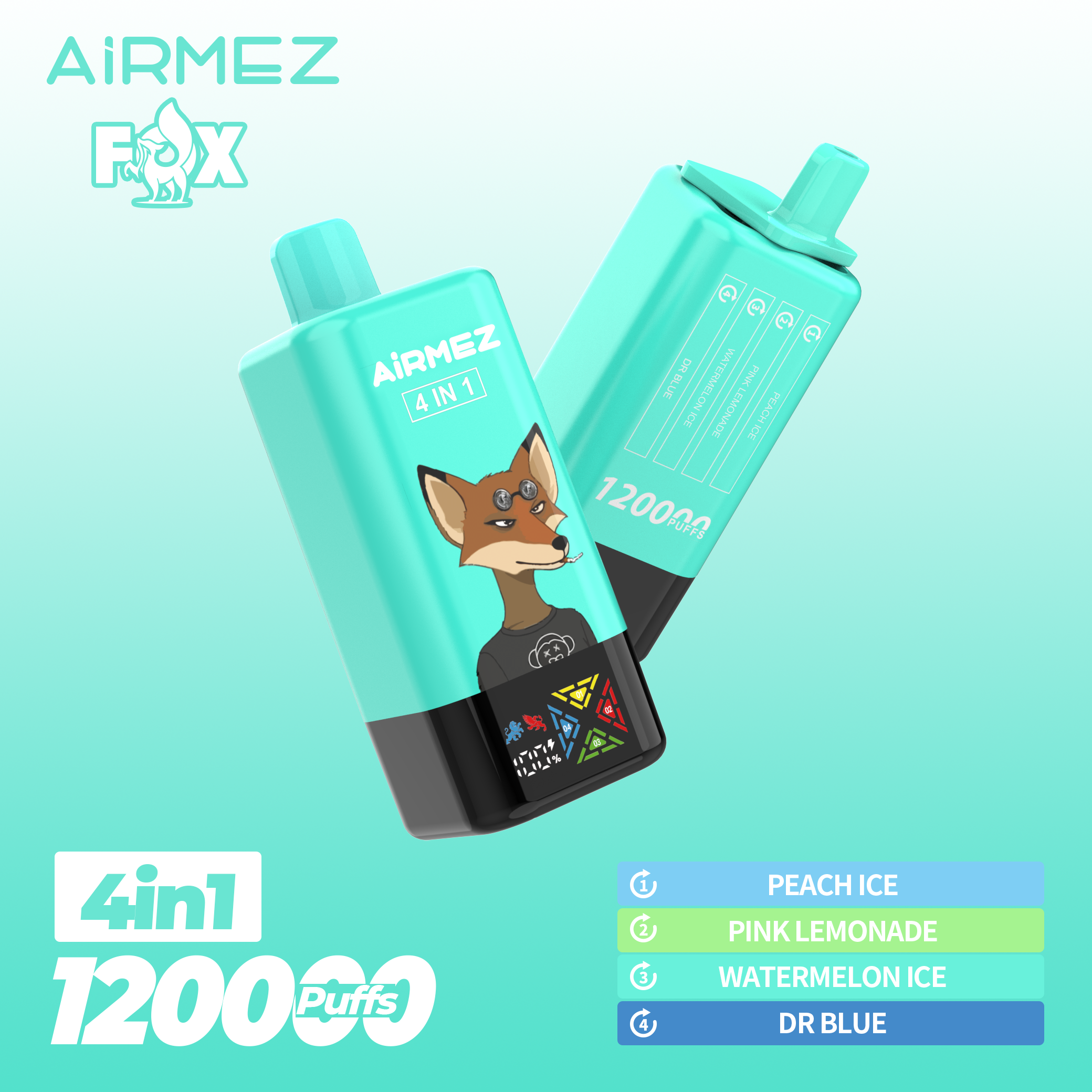 Airmez FOX 4-in-1 120000 Puffs – Quad Flavor Beast