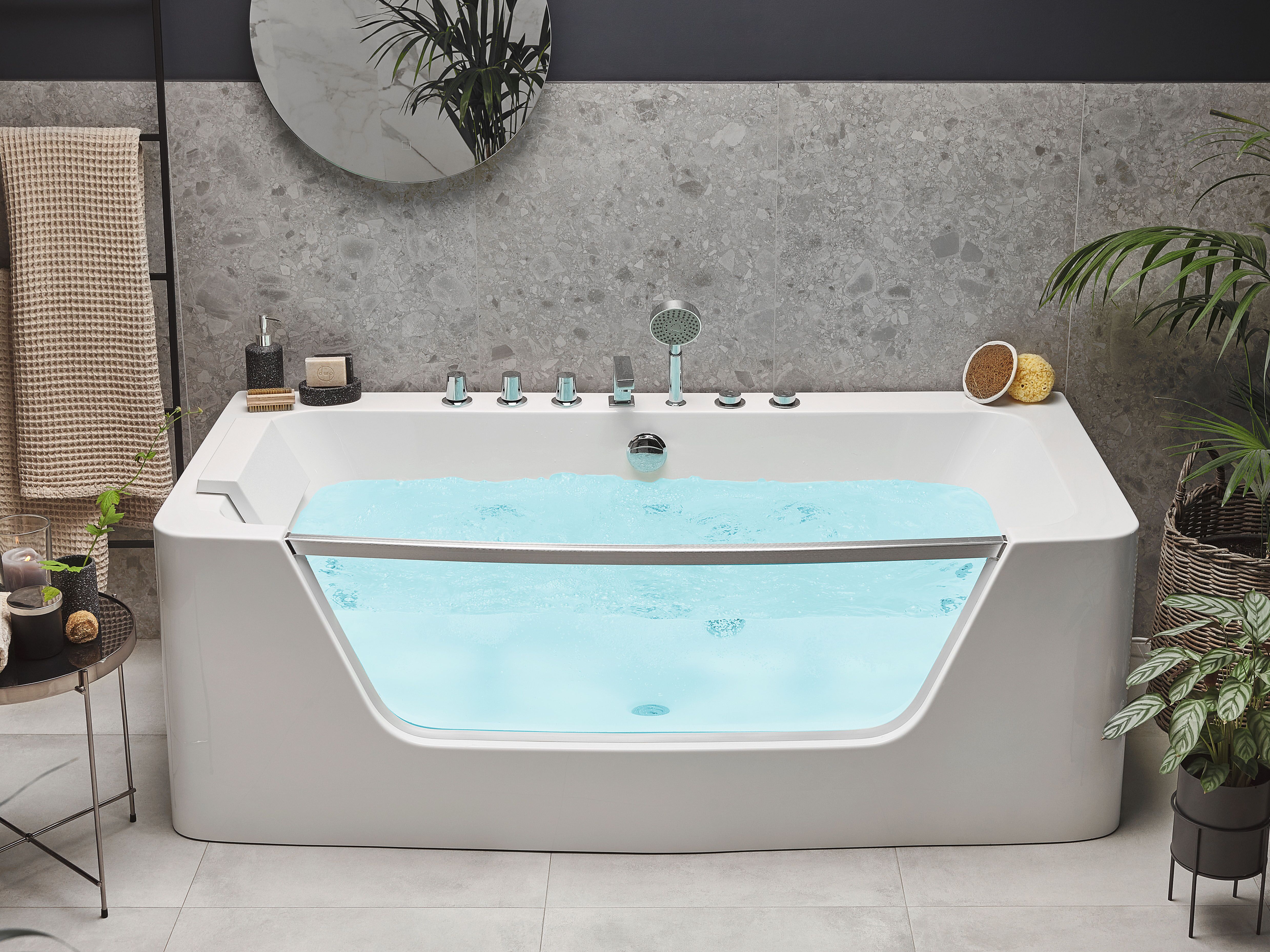 Corner Hot Tub BARRANCA 1700 x 850 mm White