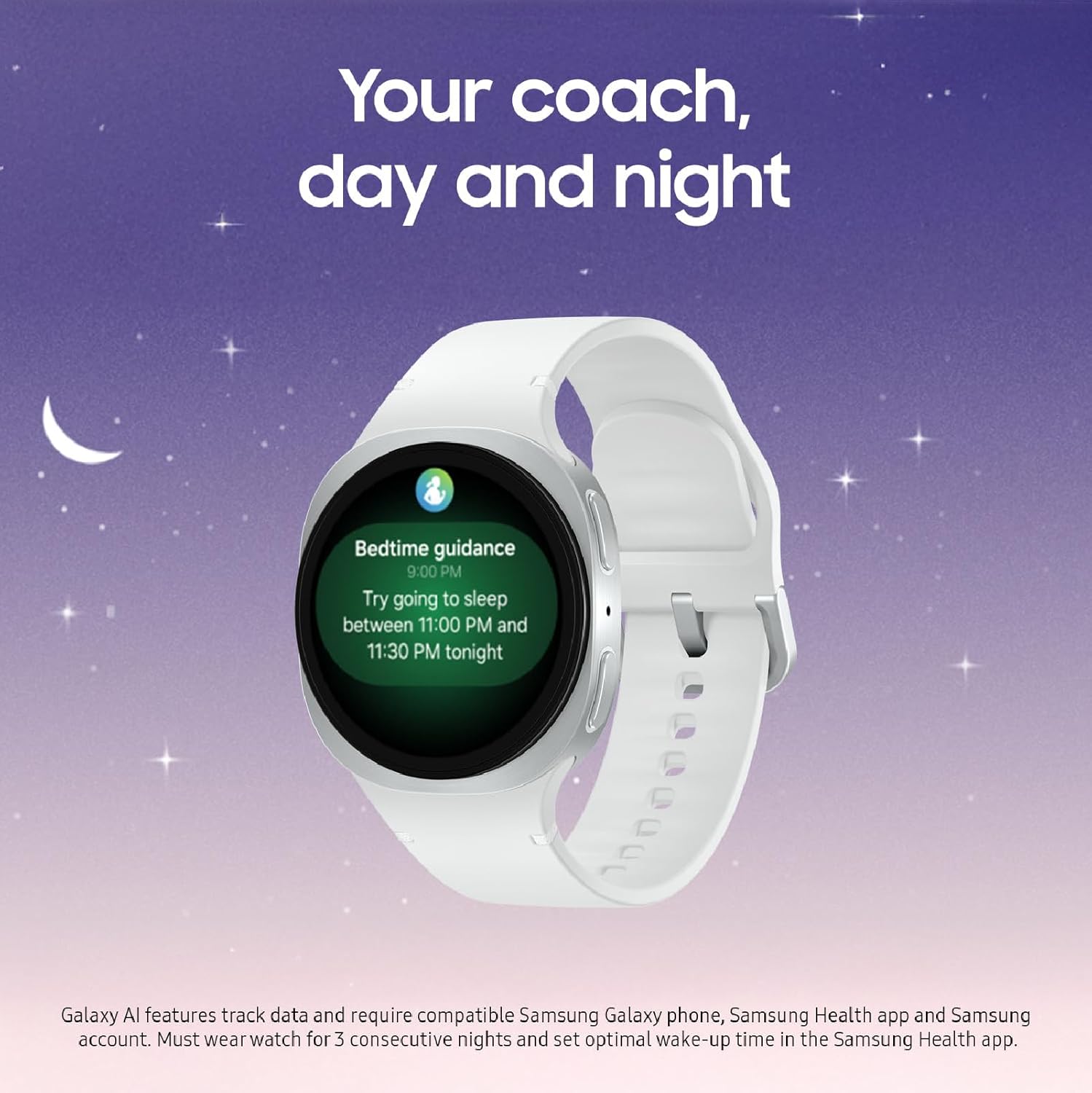Samsung Galaxy Watch 8 (2025) 44mm Bluetooth Smartwatch  Cushion Design  Fitness Tracker  Sleep Coaching  Running Coach  Energy Score  Heart Rate Tracking  Graphite [US Version  2 Yr Warranty]
