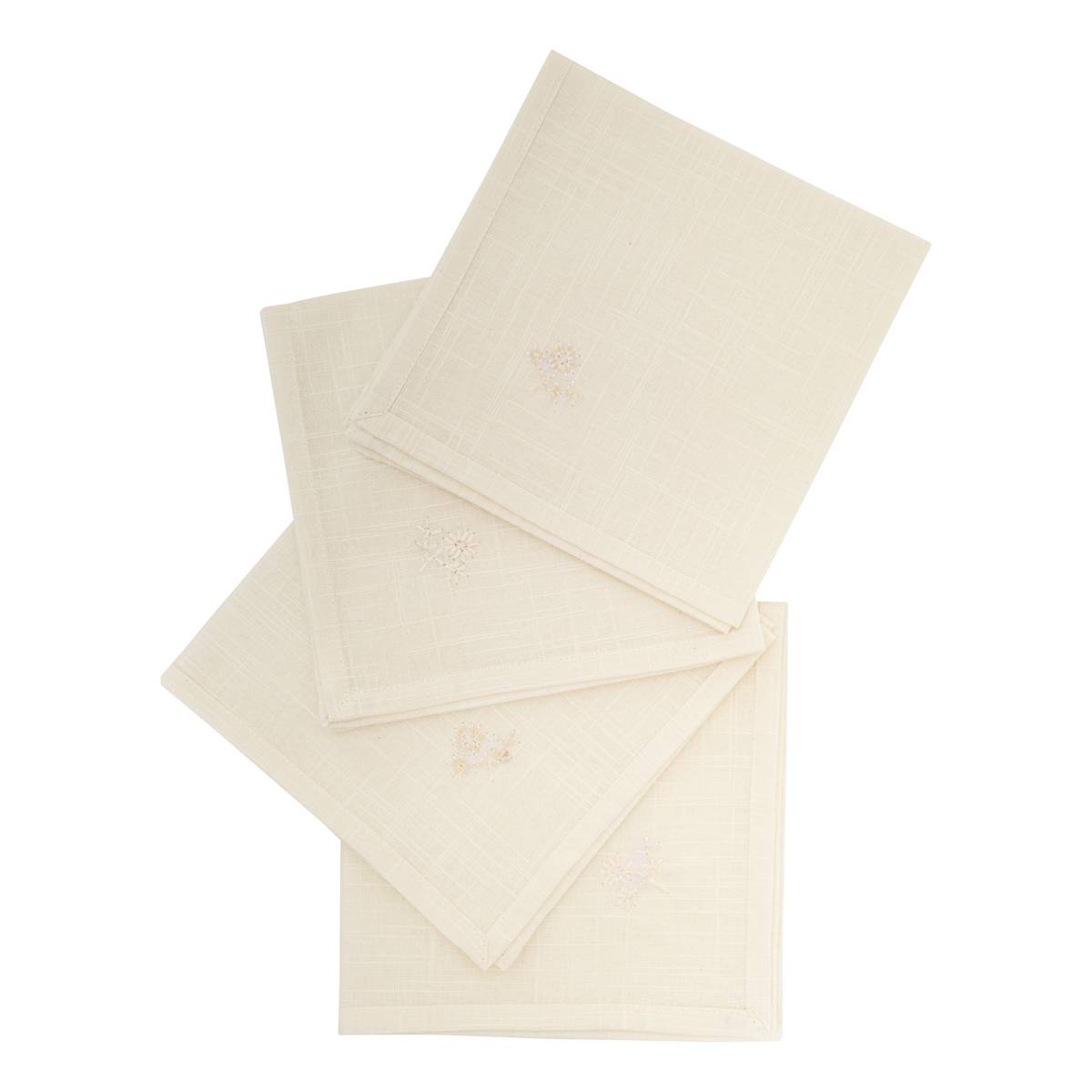 Set of 4 "Joy" napkins White, 180 g/m2, 40x40 cm