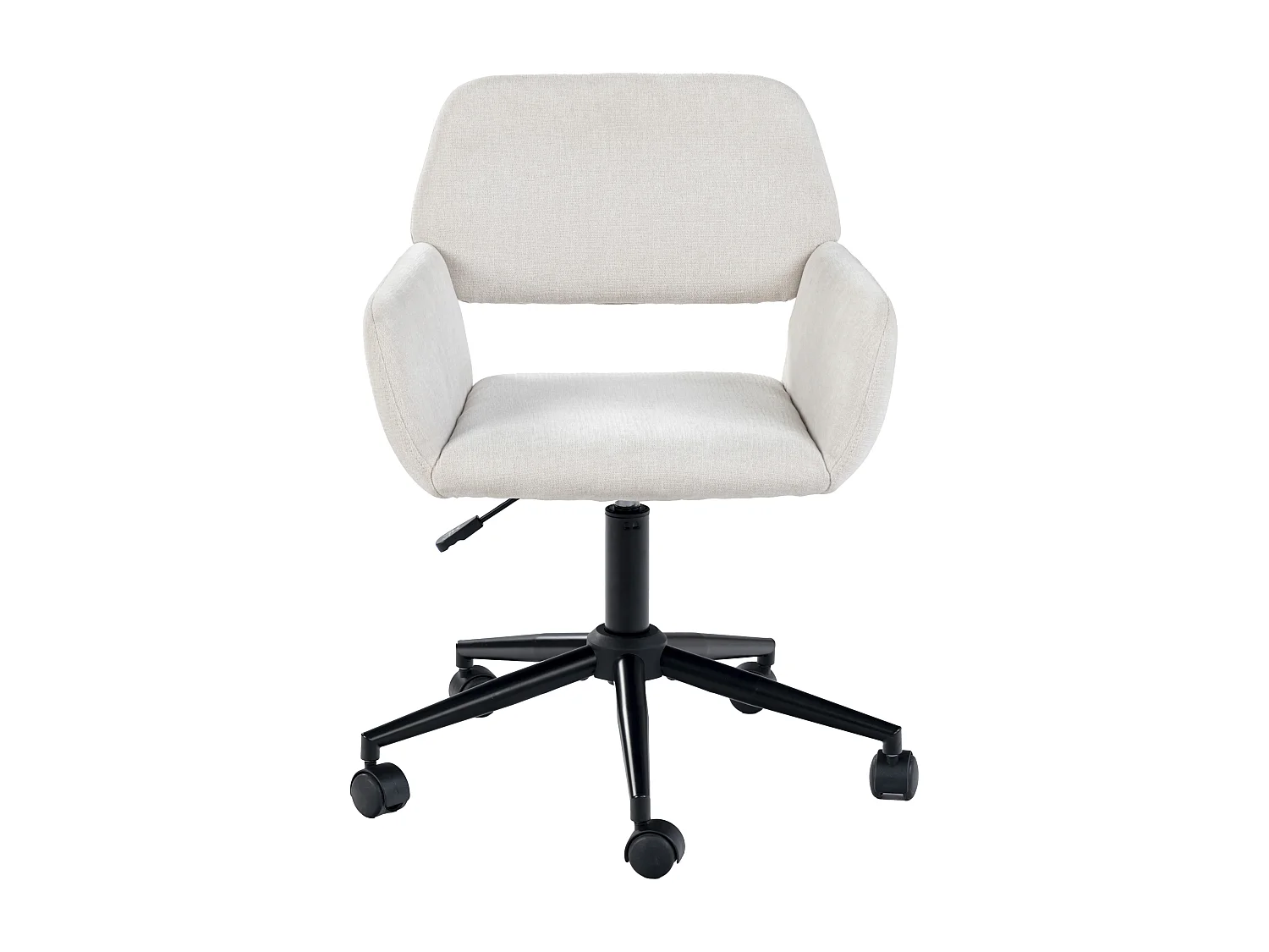 URBAN MEUBLE Fauteuil rétro - réglable en hauteur - pivotant à 360° - à roulettes - amovible - beige