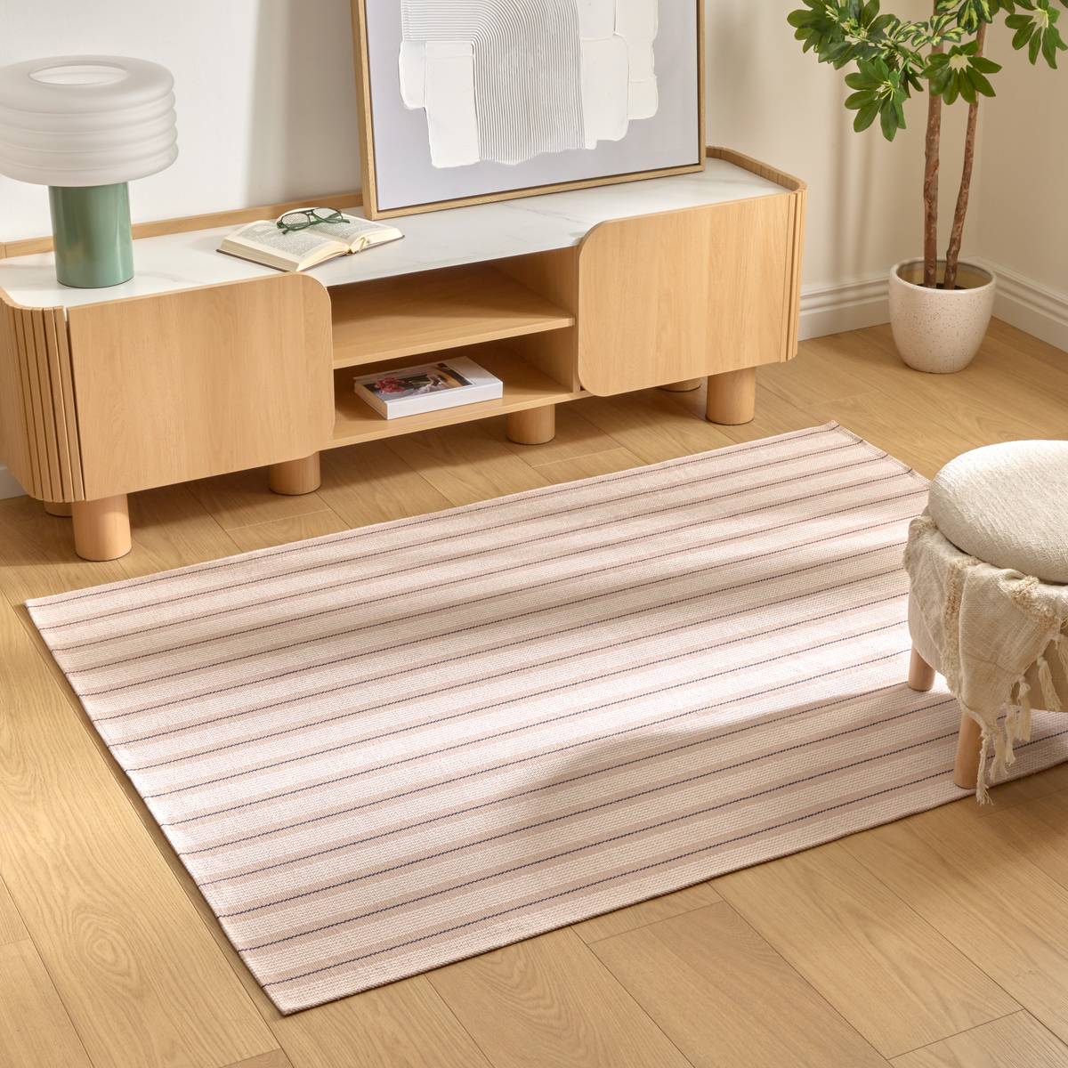 Rug "Groove" Beige and navy blue, 170x120 cm